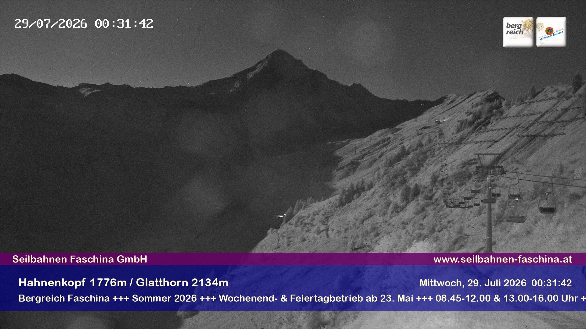 Archiv Foto Webcam Blick auf das Glatthorn, Faschina