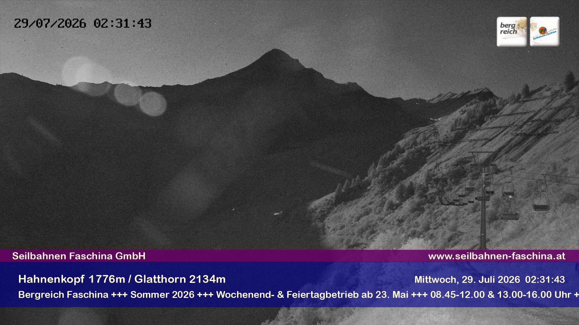 Archiv Foto Webcam Blick auf das Glatthorn, Faschina