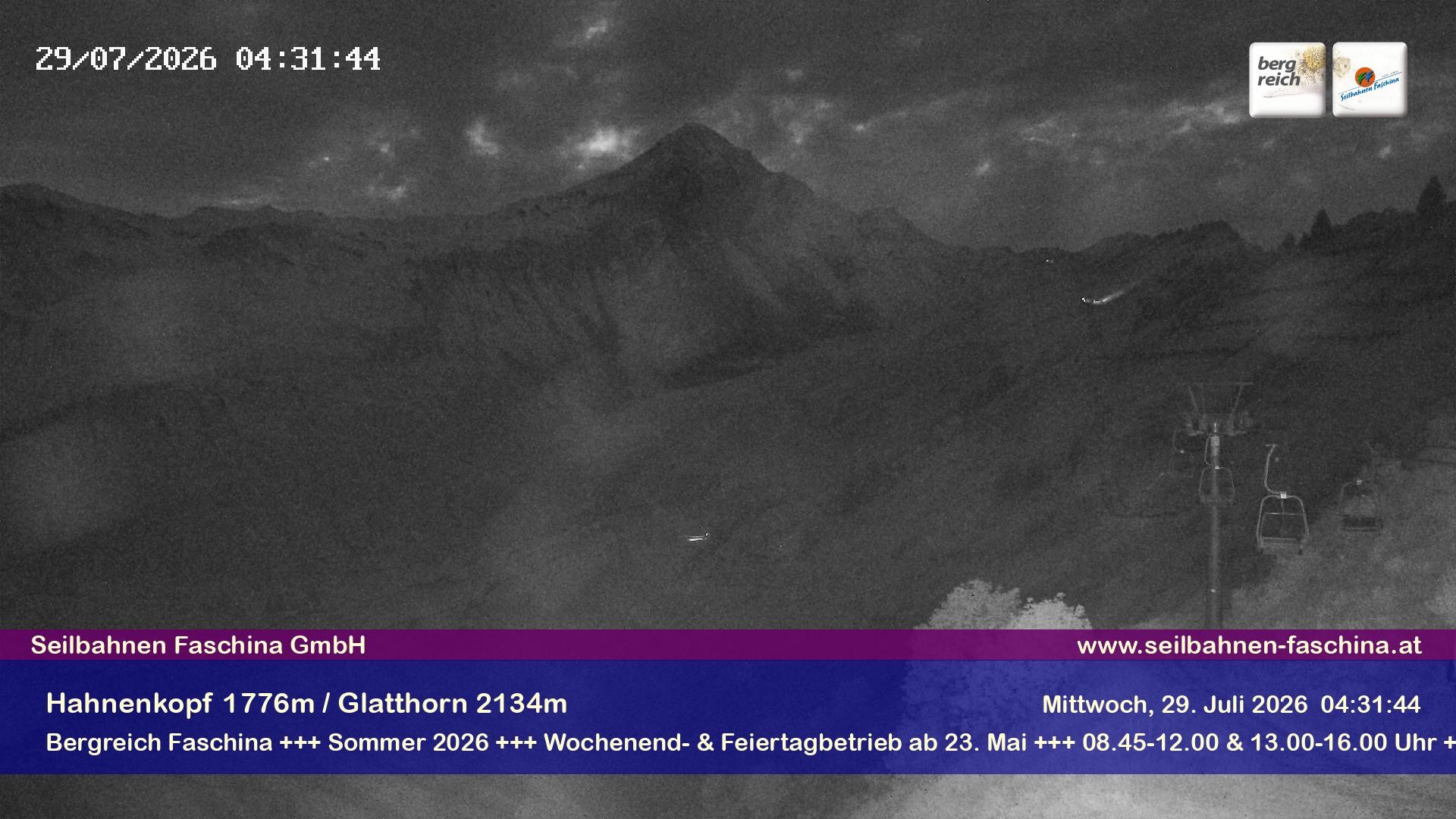 Archiv Foto Webcam Blick auf das Glatthorn, Faschina