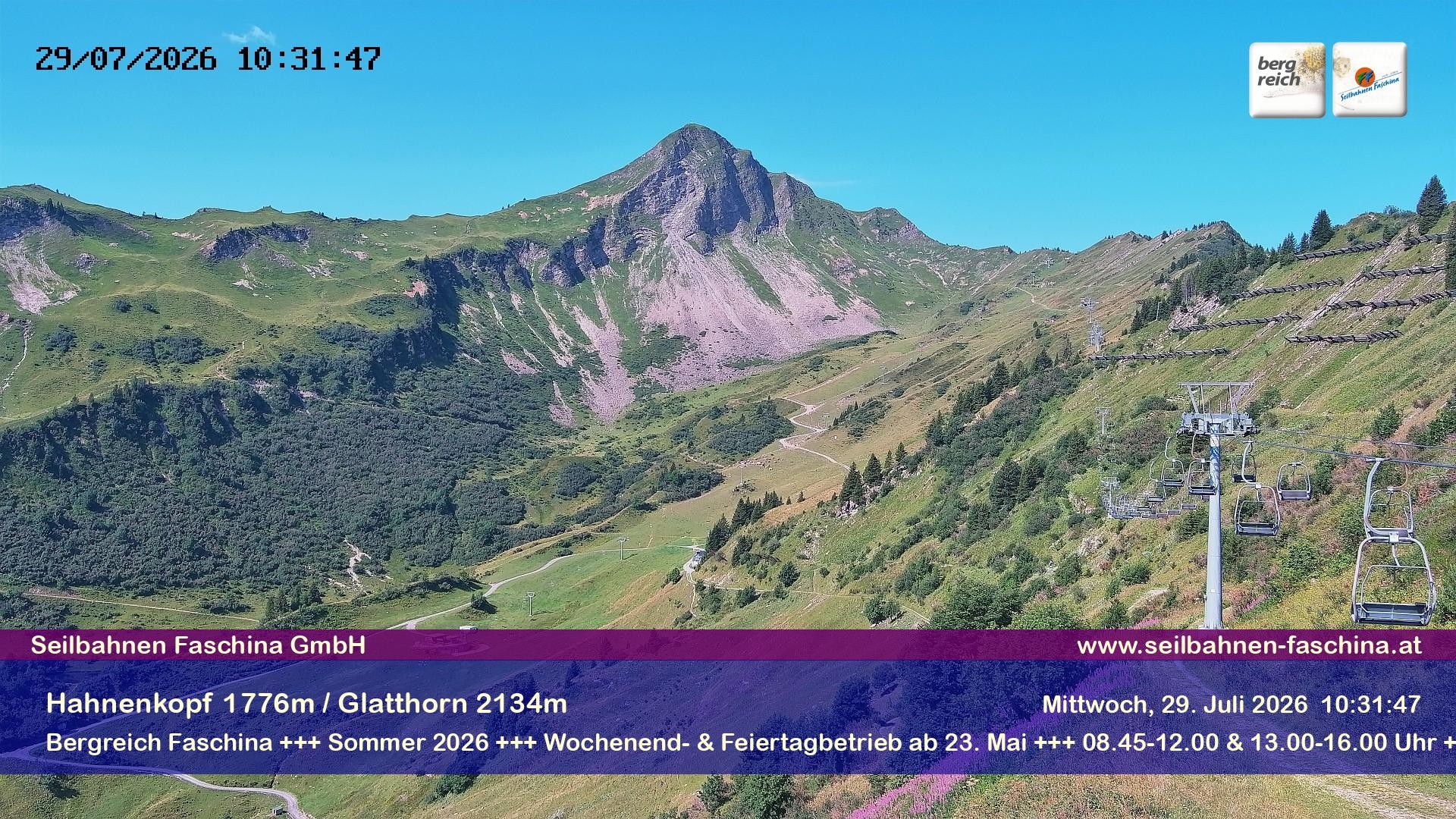 Archiv Foto Webcam Blick auf das Glatthorn, Faschina
