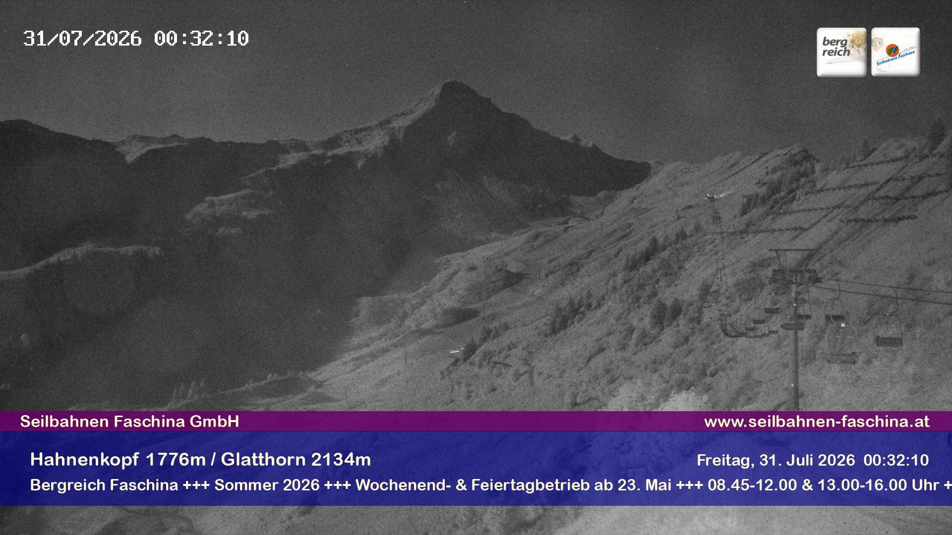 Archiv Foto Webcam Blick auf das Glatthorn, Faschina