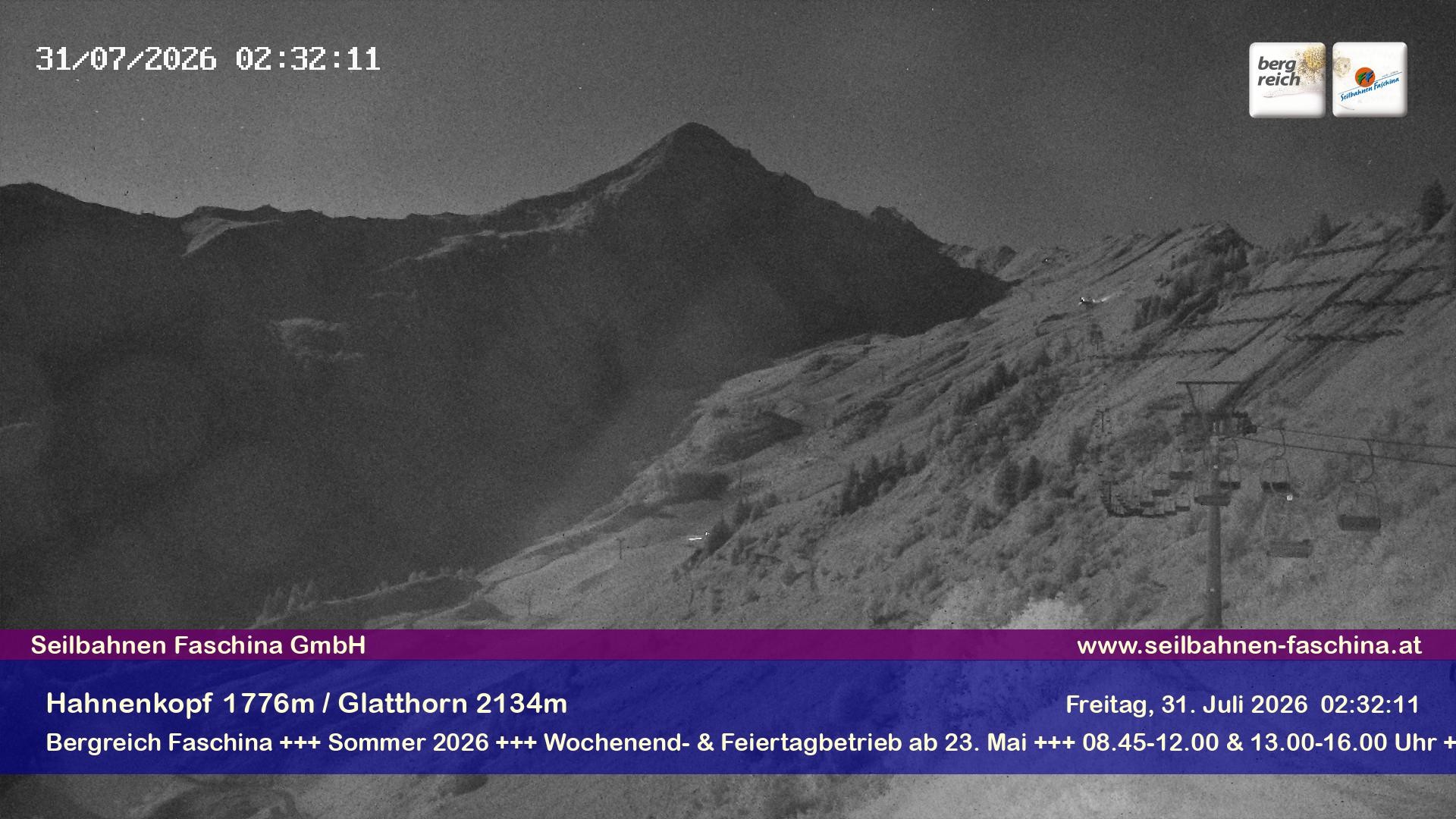 Archiv Foto Webcam Blick auf das Glatthorn, Faschina