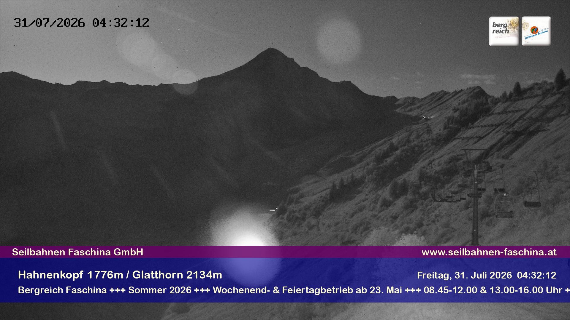 Archiv Foto Webcam Blick auf das Glatthorn, Faschina