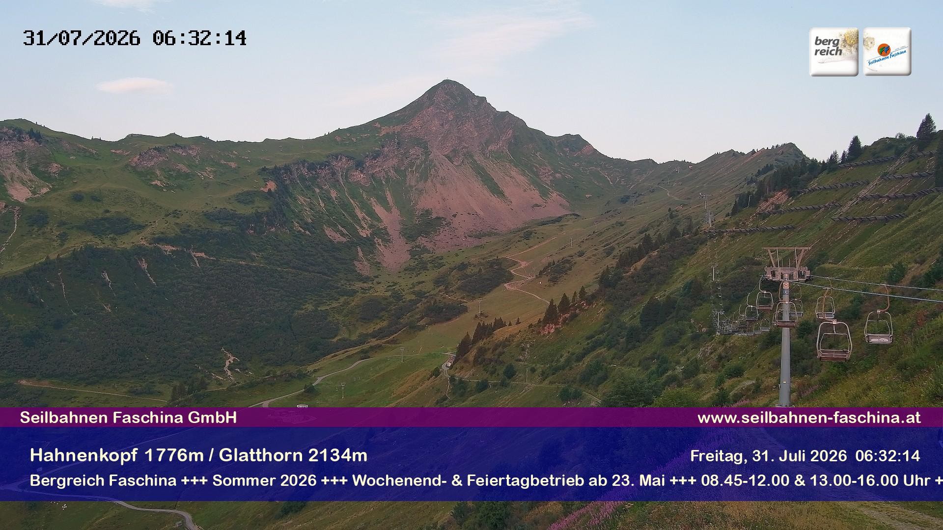 Archiv Foto Webcam Blick auf das Glatthorn, Faschina