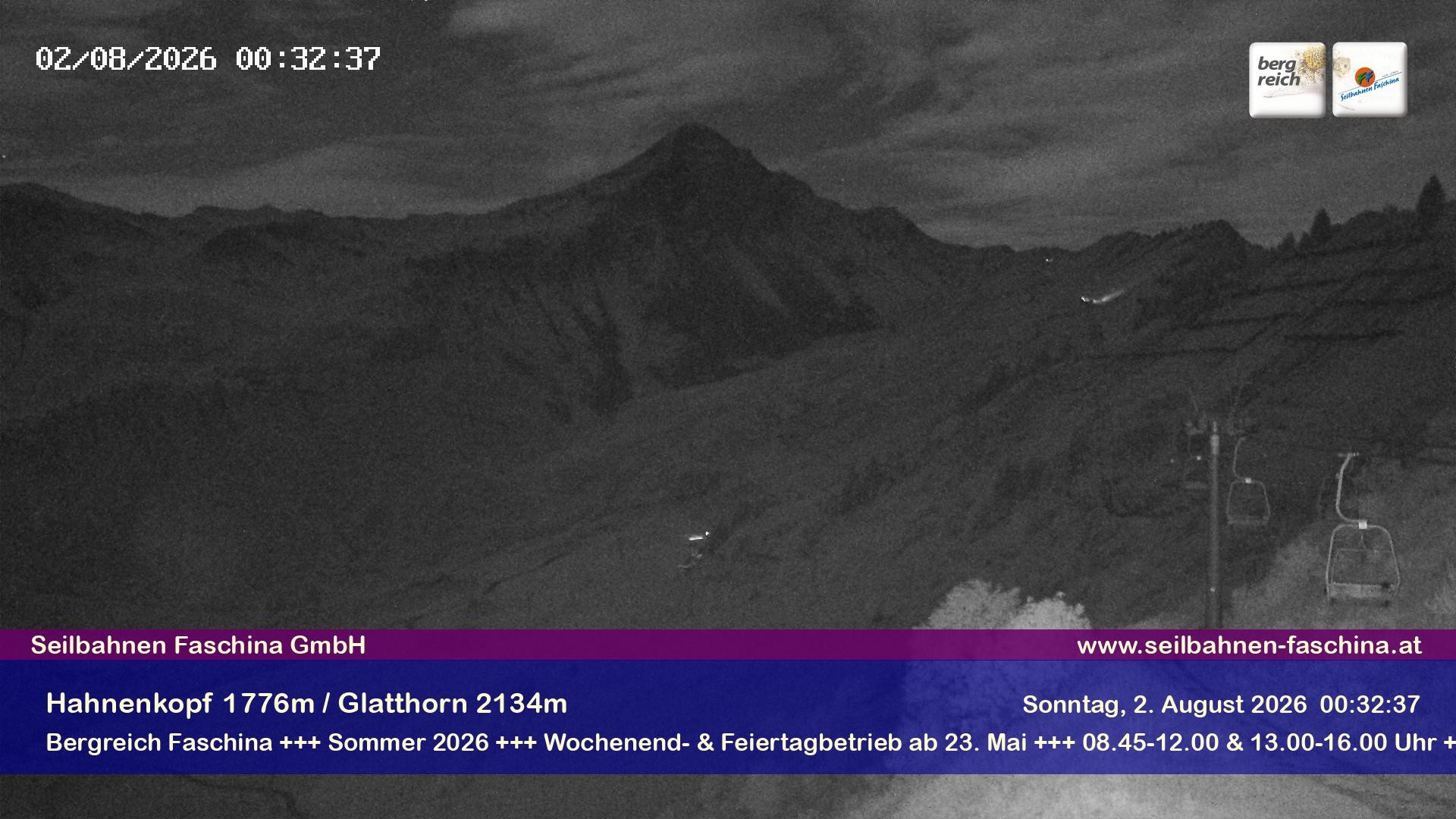 Archiv Foto Webcam Blick auf das Glatthorn, Faschina