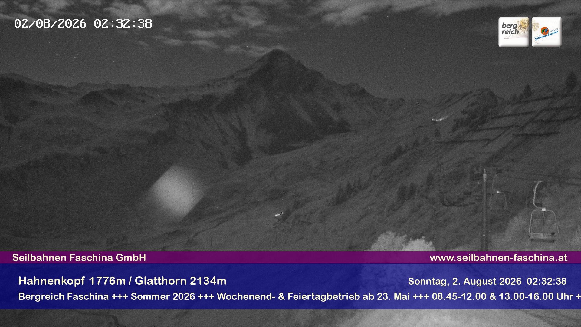 Archiv Foto Webcam Blick auf das Glatthorn, Faschina