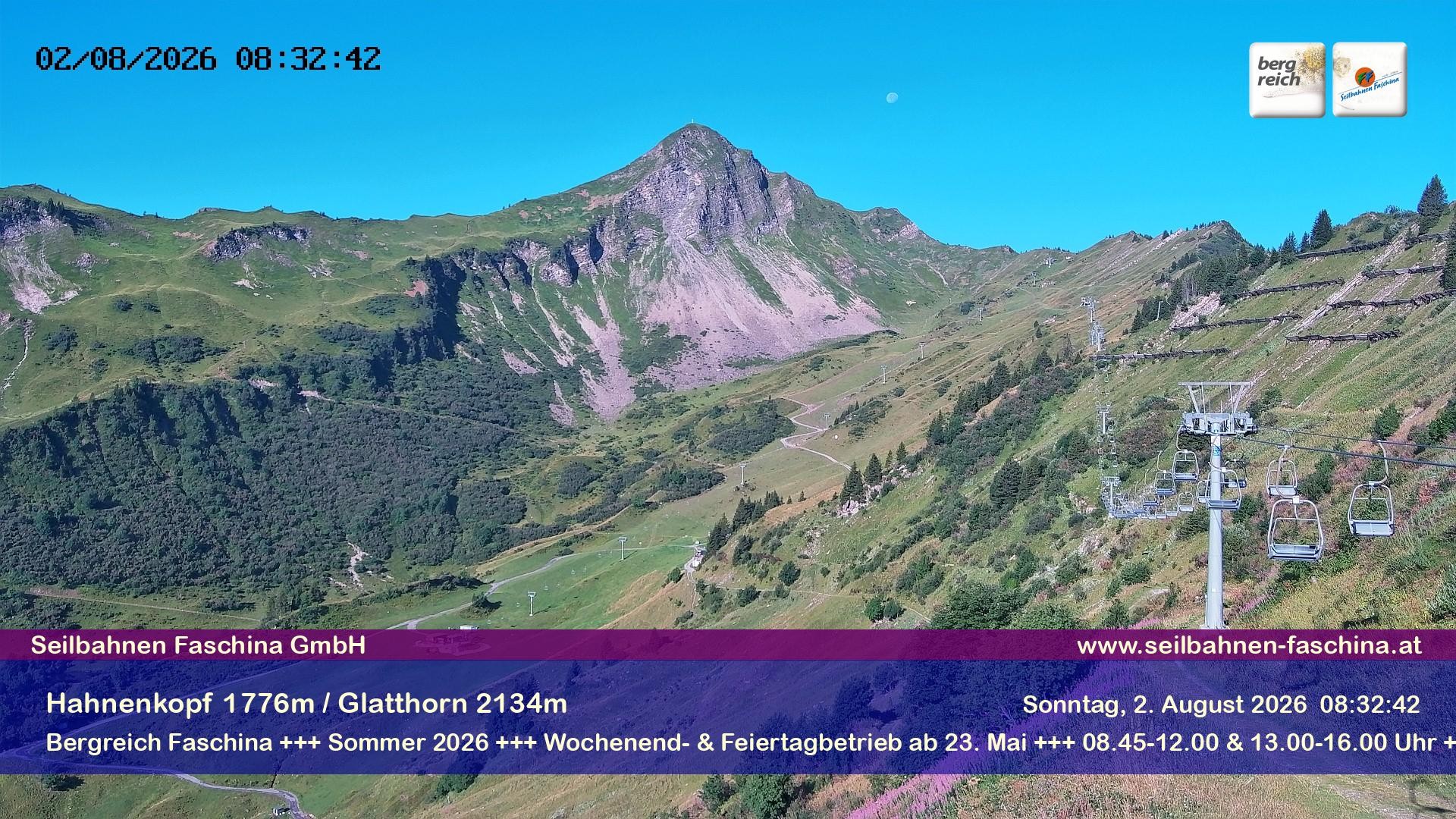Archiv Foto Webcam Blick auf das Glatthorn, Faschina