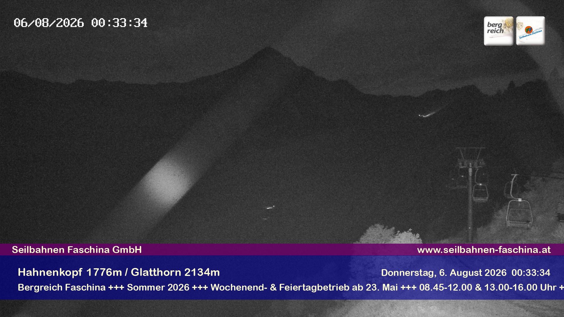 Archiv Foto Webcam Blick auf das Glatthorn, Faschina