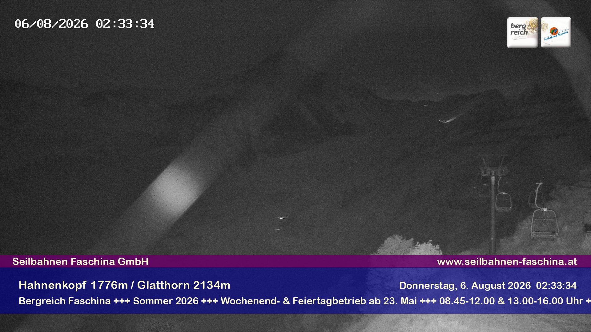Archiv Foto Webcam Blick auf das Glatthorn, Faschina