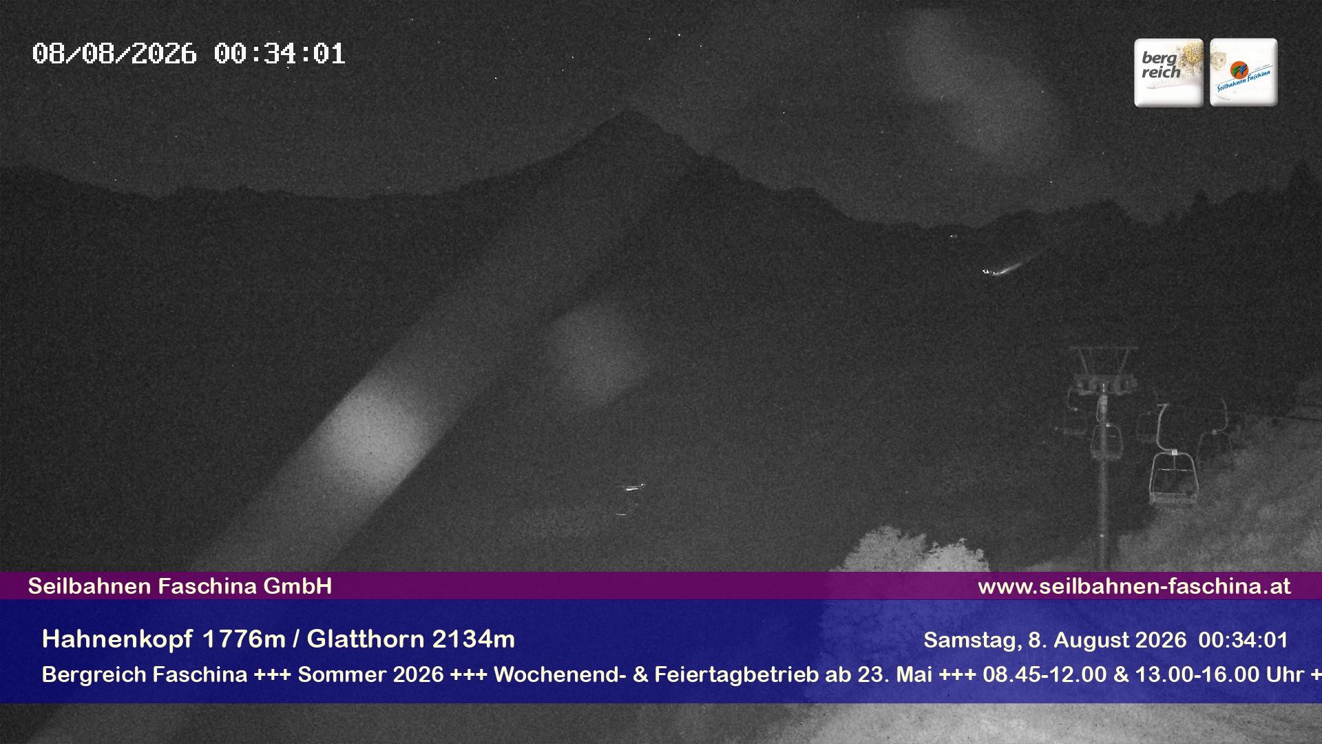 Archiv Foto Webcam Blick auf das Glatthorn, Faschina
