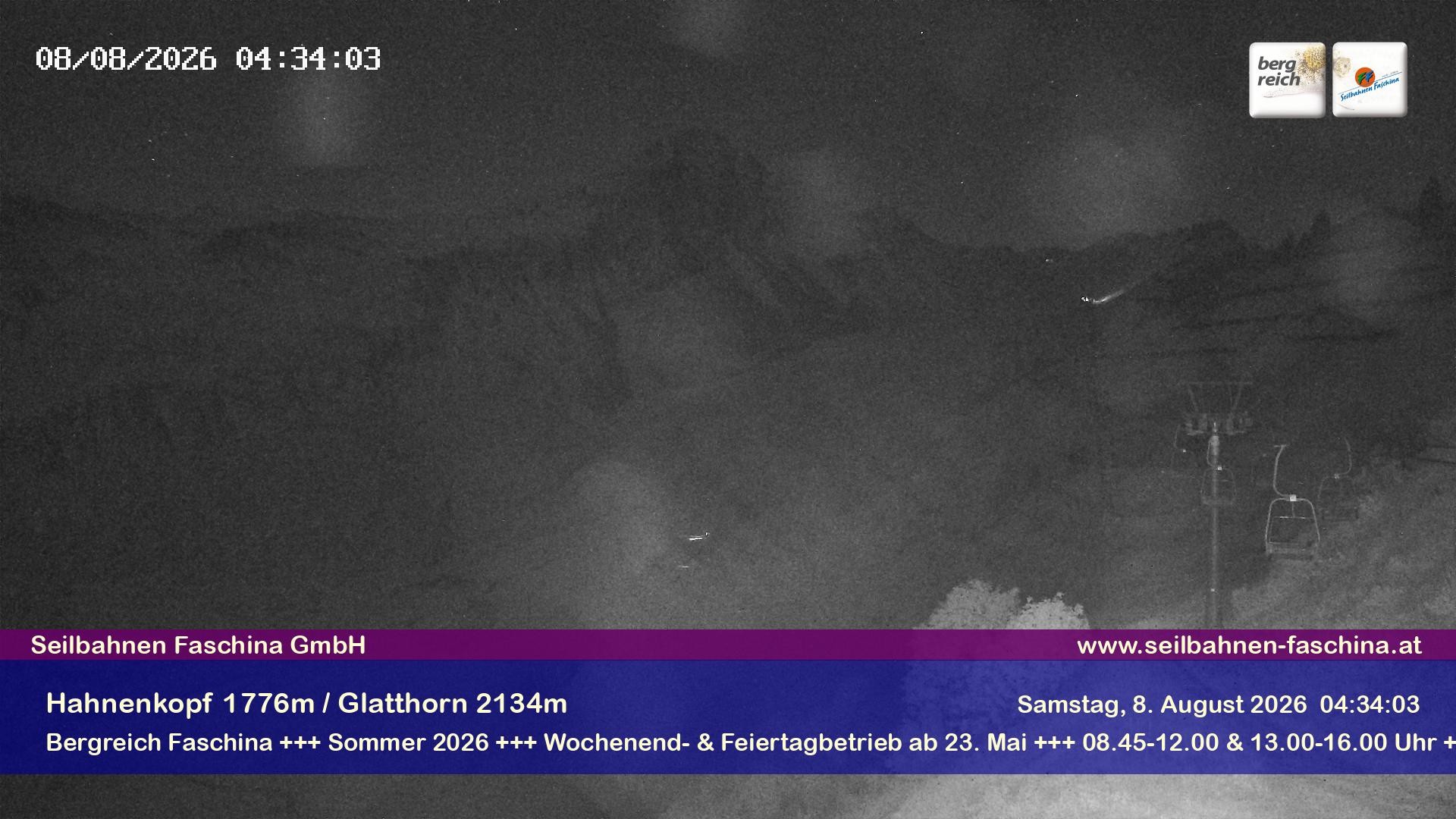 Archiv Foto Webcam Blick auf das Glatthorn, Faschina
