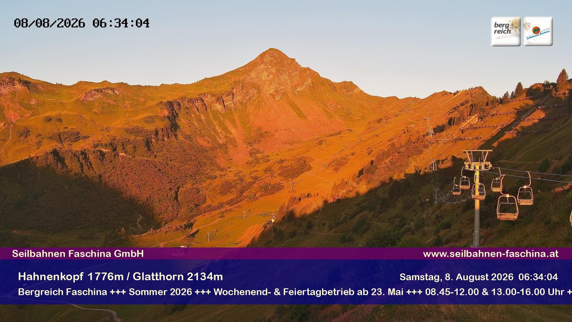 Archiv Foto Webcam Blick auf das Glatthorn, Faschina