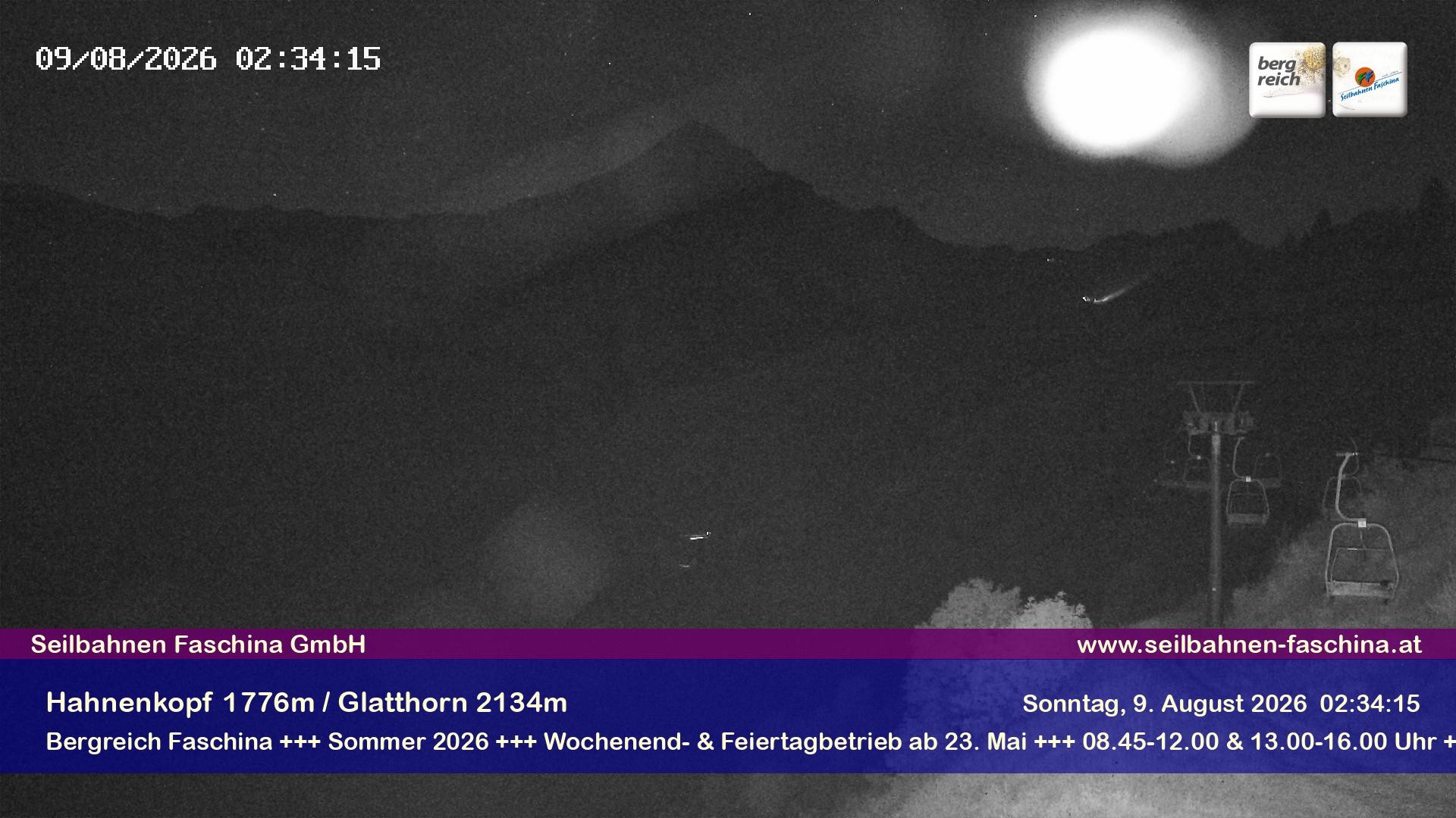 Archiv Foto Webcam Blick auf das Glatthorn, Faschina