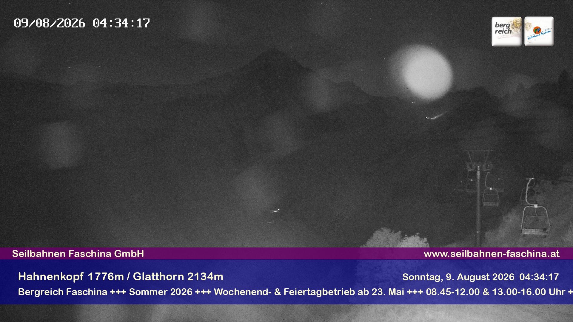 Archiv Foto Webcam Blick auf das Glatthorn, Faschina