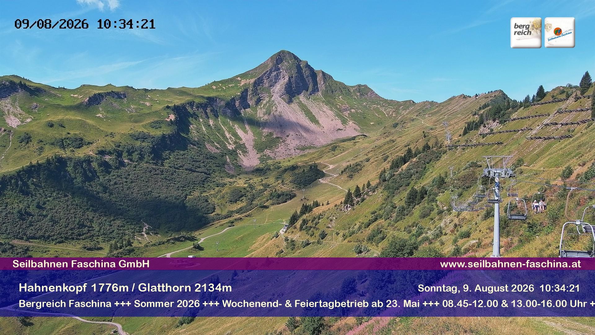 Archiv Foto Webcam Blick auf das Glatthorn, Faschina