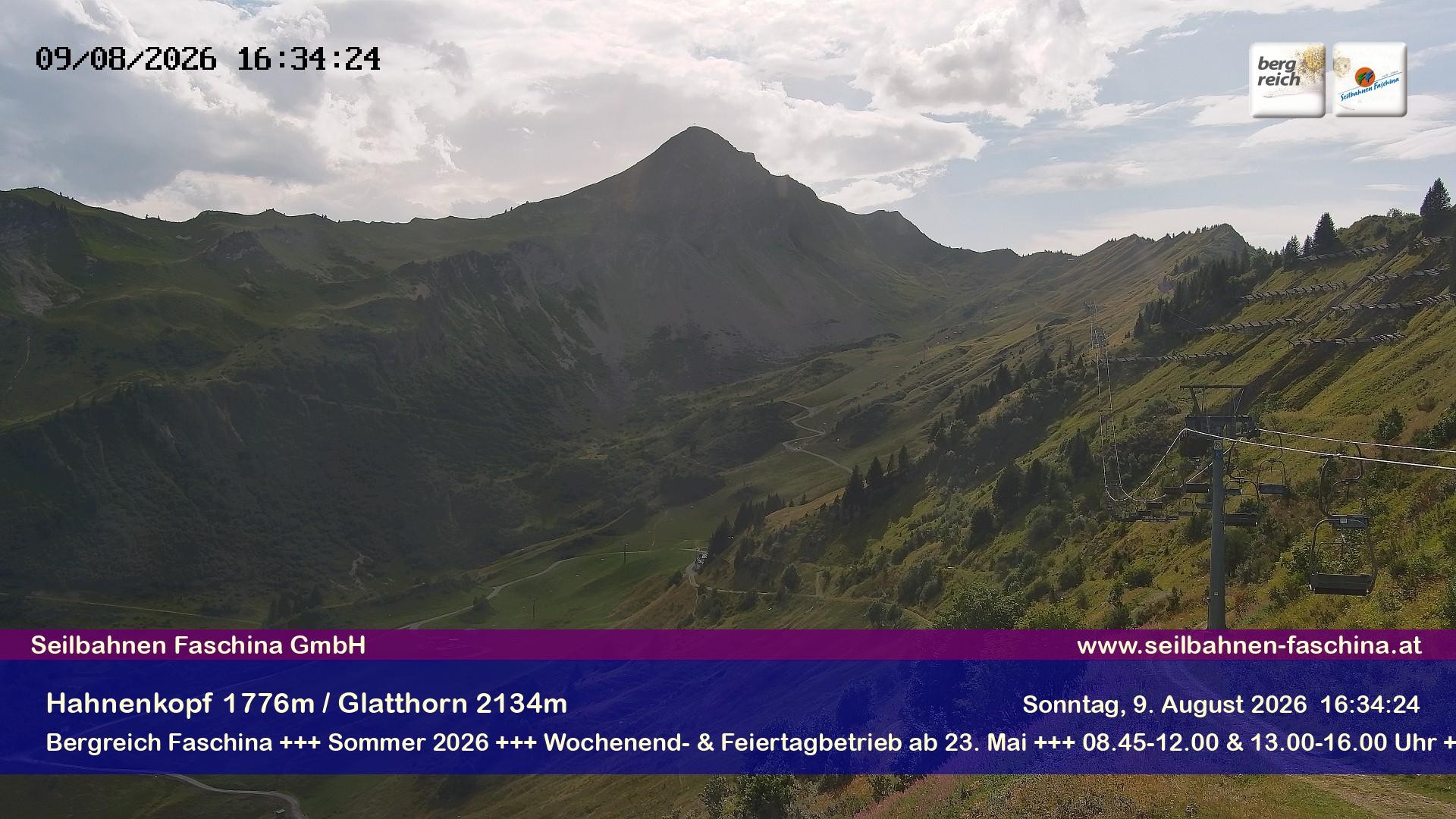 Archiv Foto Webcam Blick auf das Glatthorn, Faschina