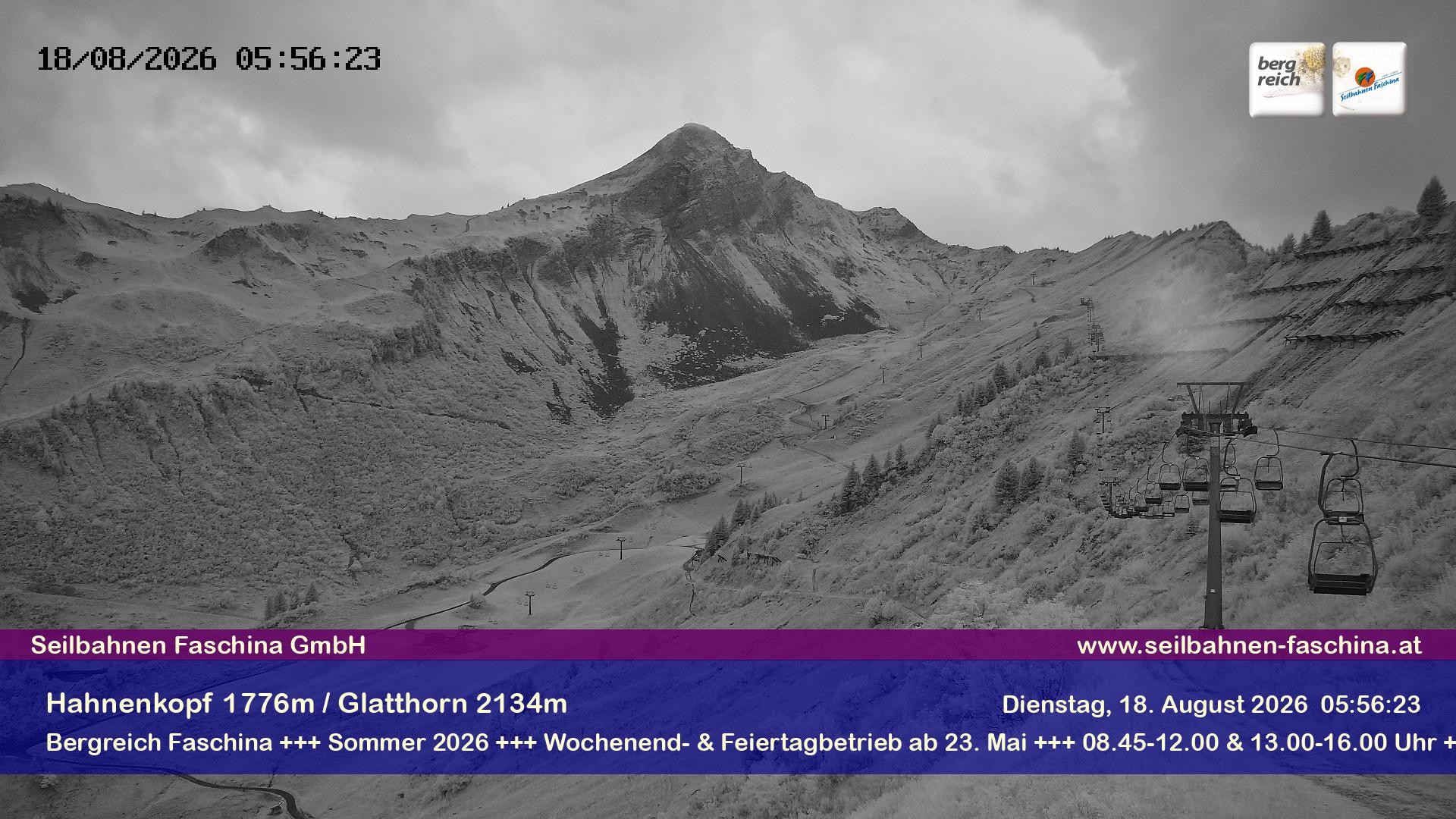Archiv Foto Webcam Blick auf das Glatthorn, Faschina