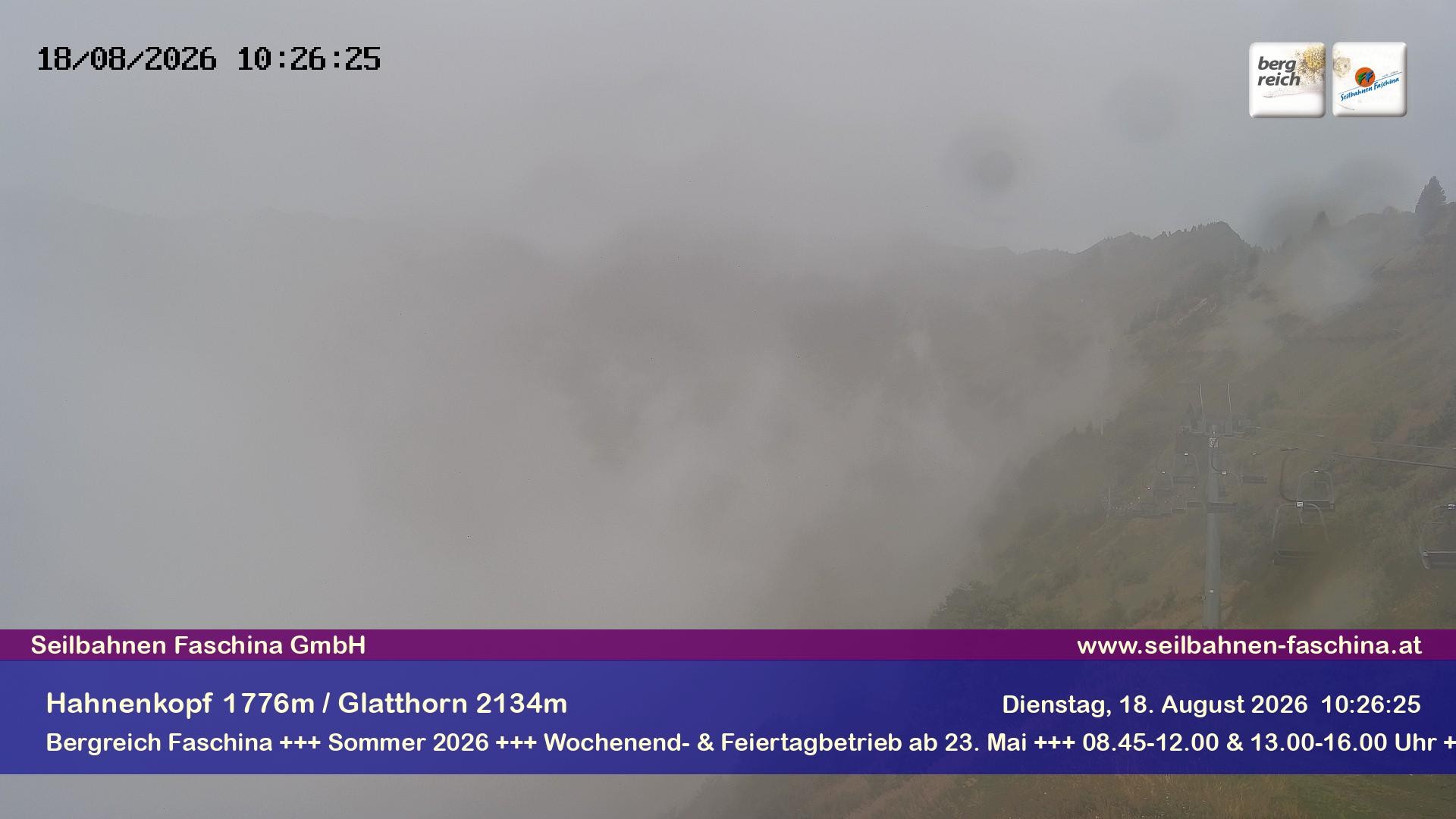 Archiv Foto Webcam Blick auf das Glatthorn, Faschina