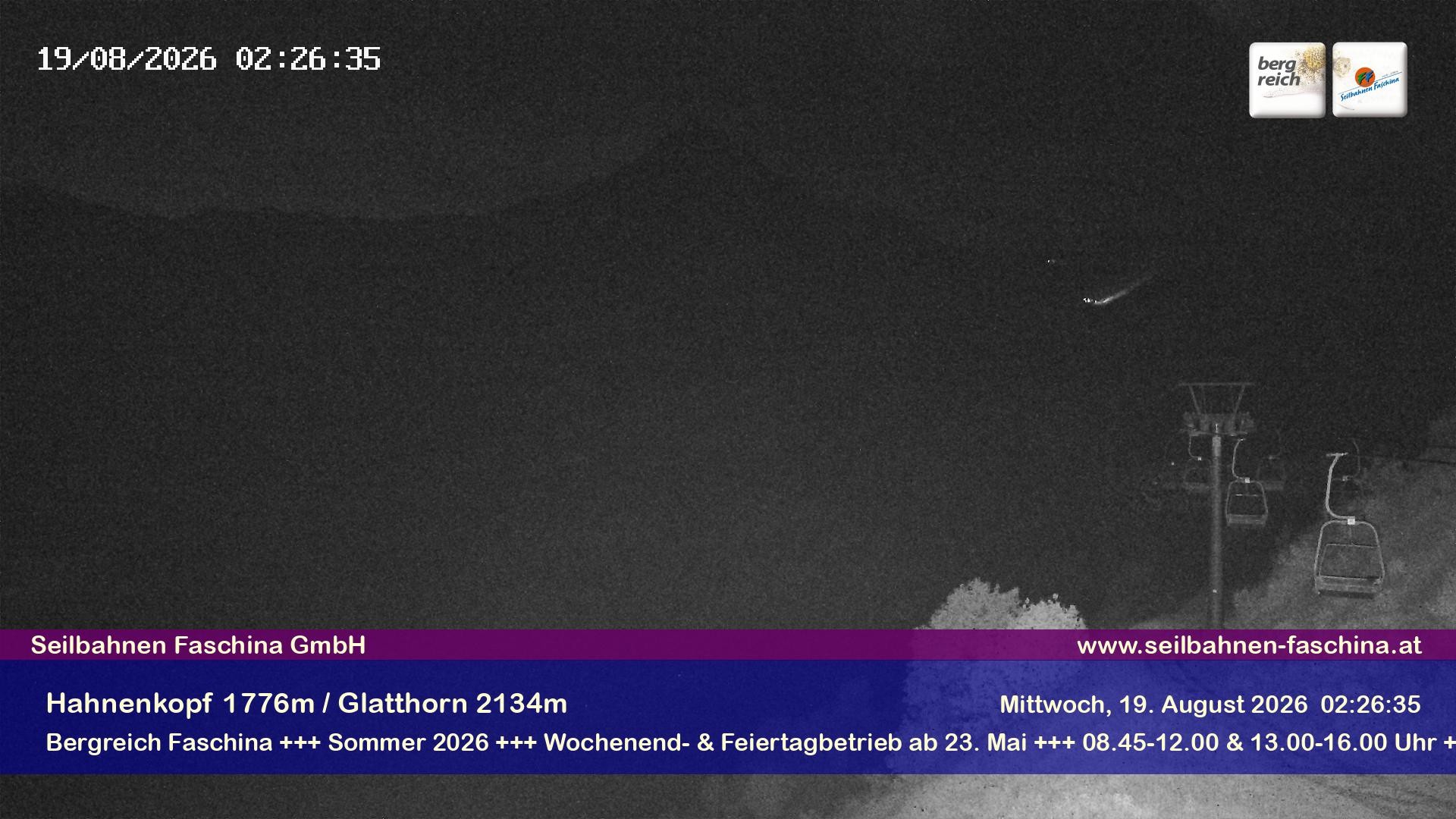 Archiv Foto Webcam Blick auf das Glatthorn, Faschina