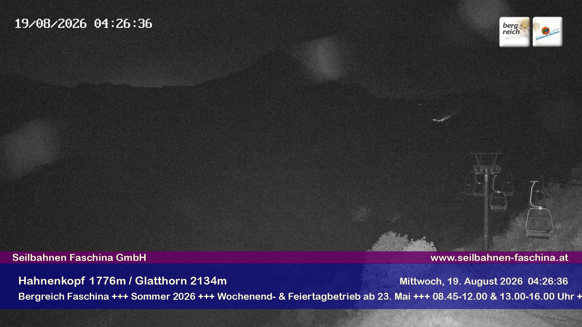 Archiv Foto Webcam Blick auf das Glatthorn, Faschina