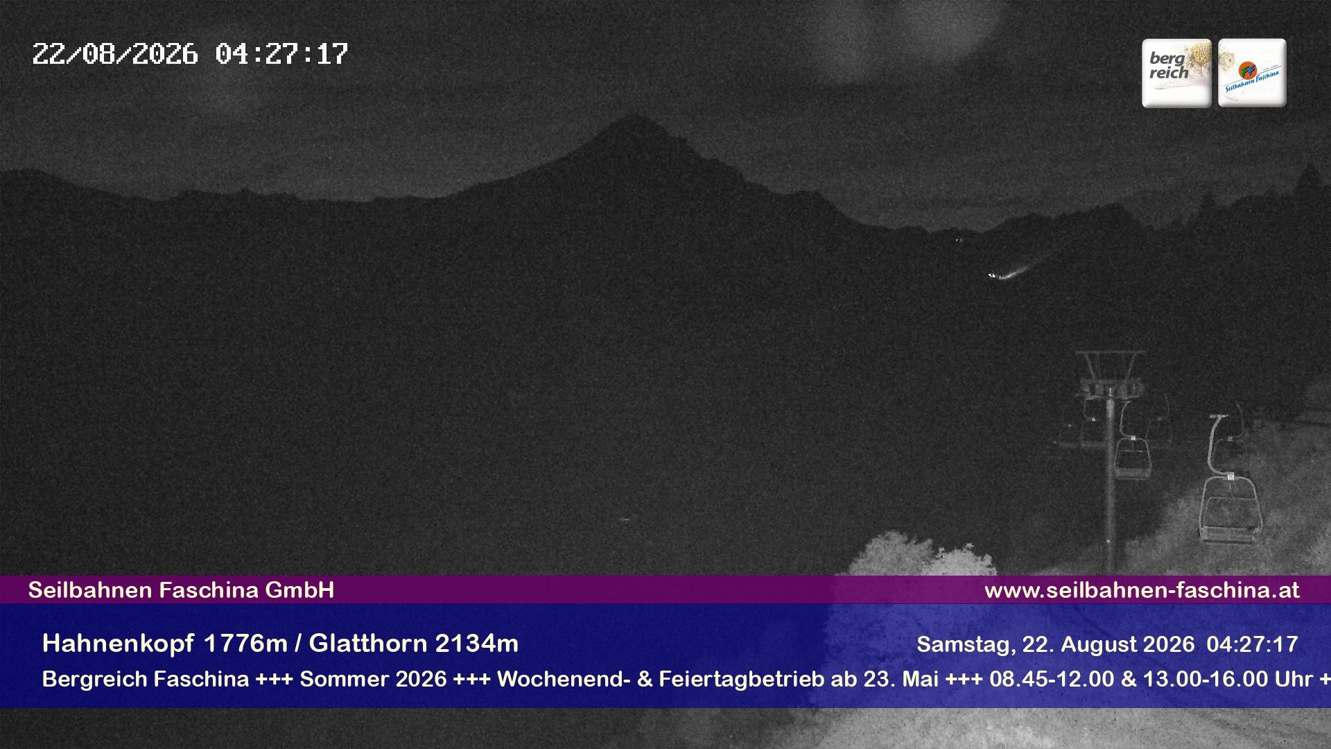 Archiv Foto Webcam Blick auf das Glatthorn, Faschina