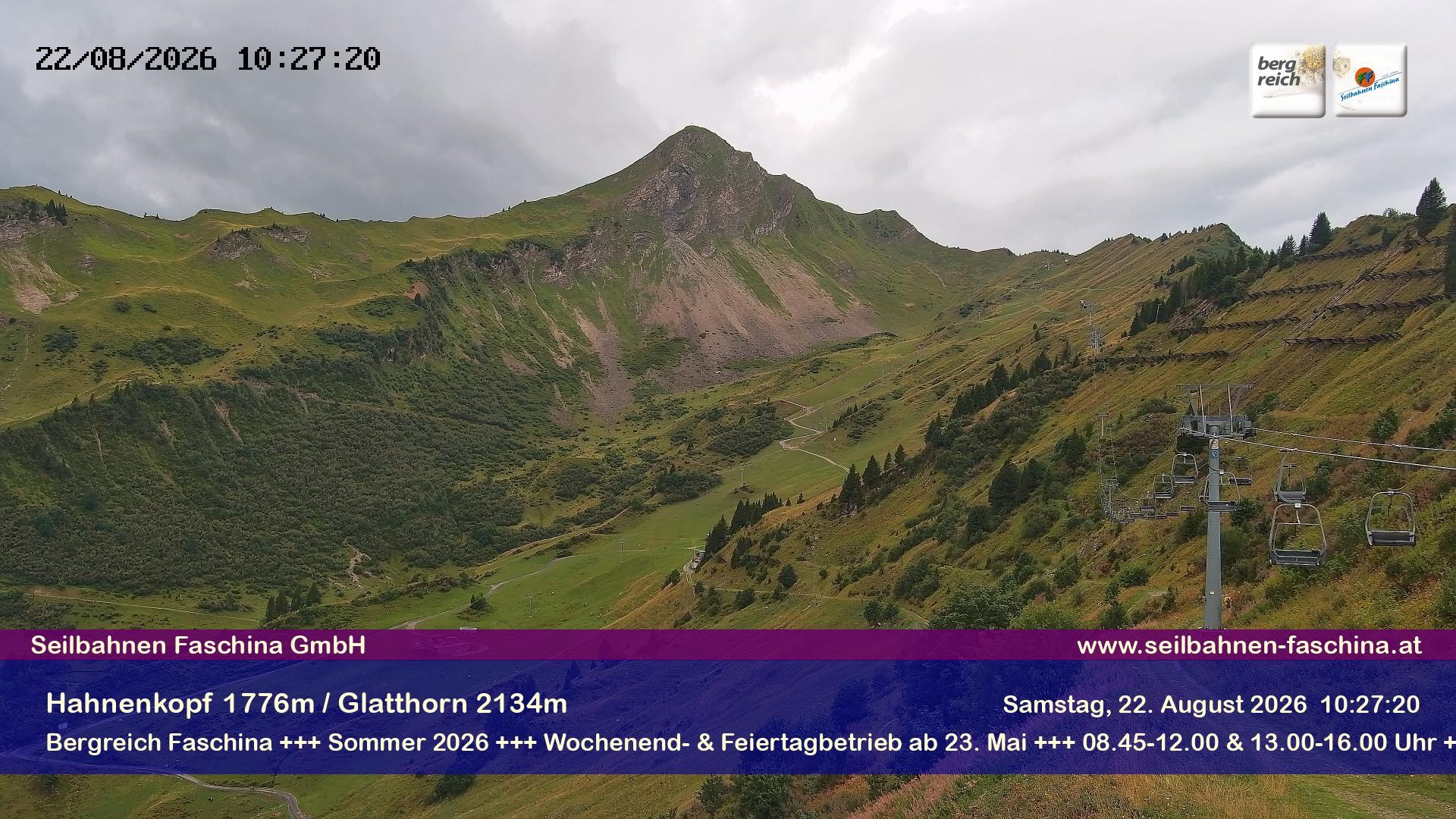 Archiv Foto Webcam Blick auf das Glatthorn, Faschina