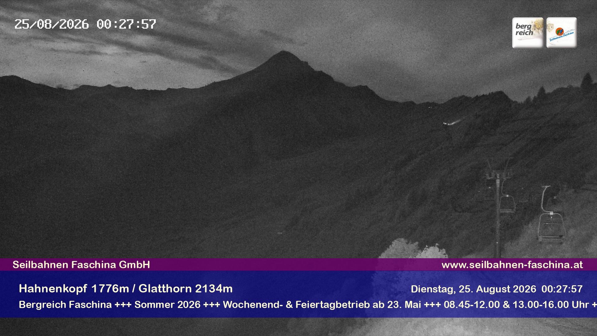 Archiv Foto Webcam Blick auf das Glatthorn, Faschina
