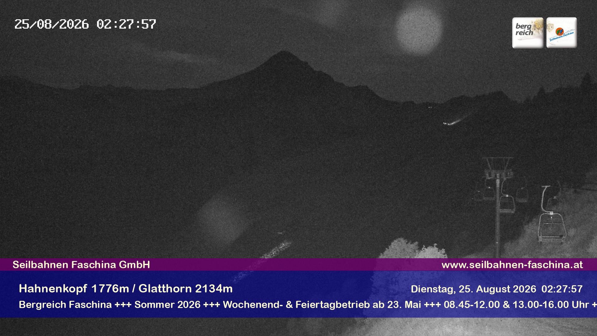Archiv Foto Webcam Blick auf das Glatthorn, Faschina