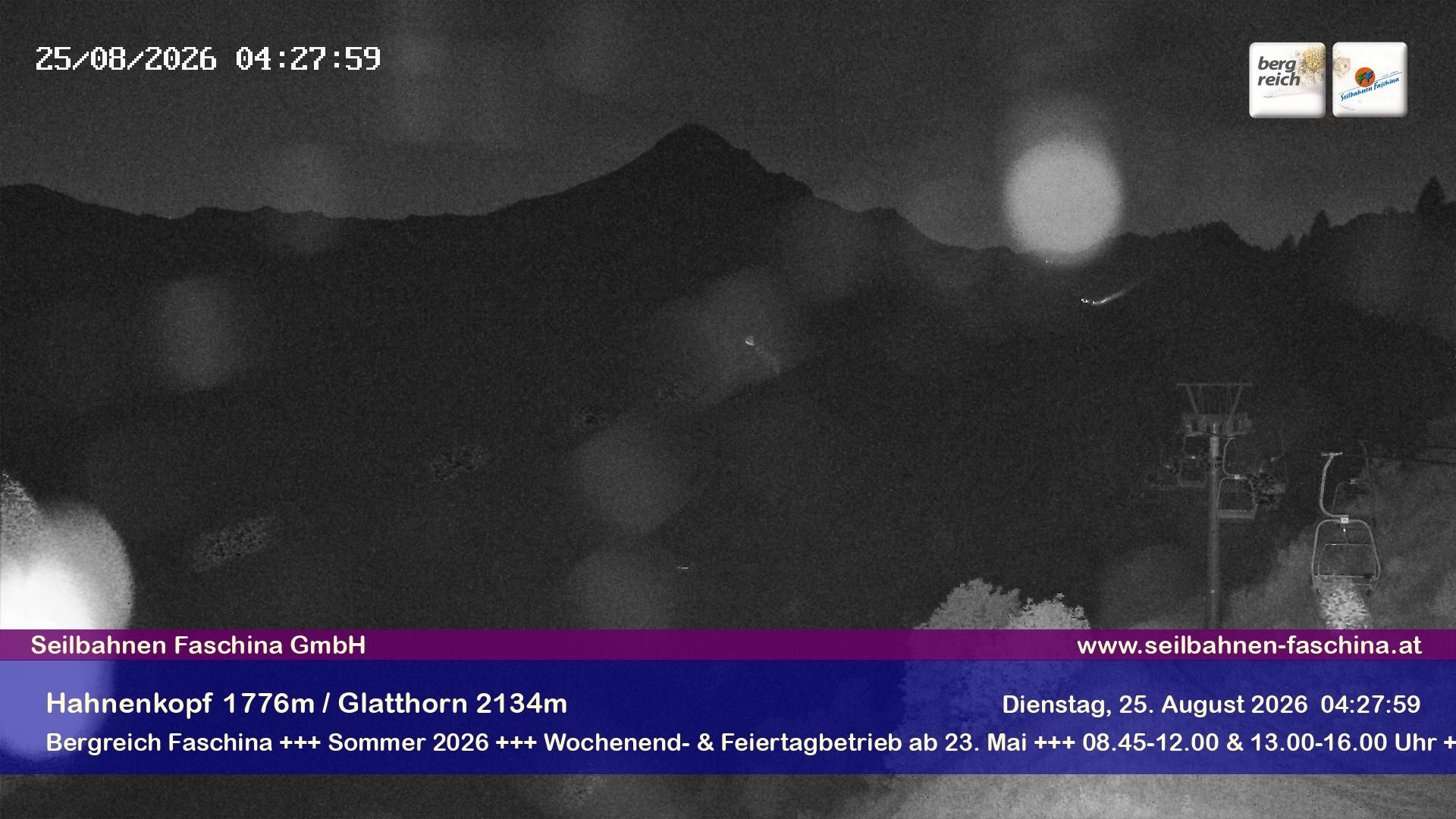 Archiv Foto Webcam Blick auf das Glatthorn, Faschina