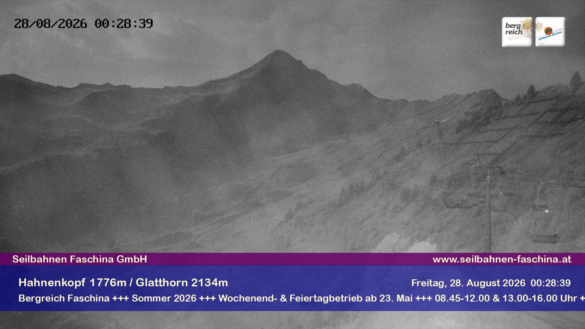 Archiv Foto Webcam Blick auf das Glatthorn, Faschina