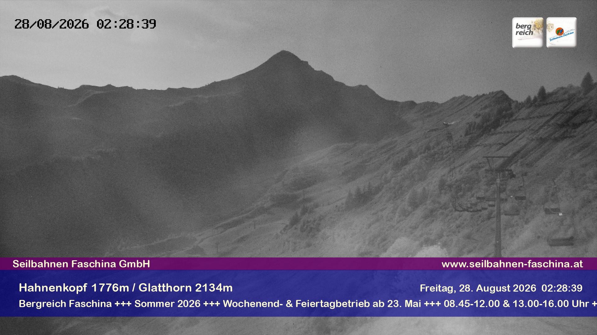 Archiv Foto Webcam Blick auf das Glatthorn, Faschina