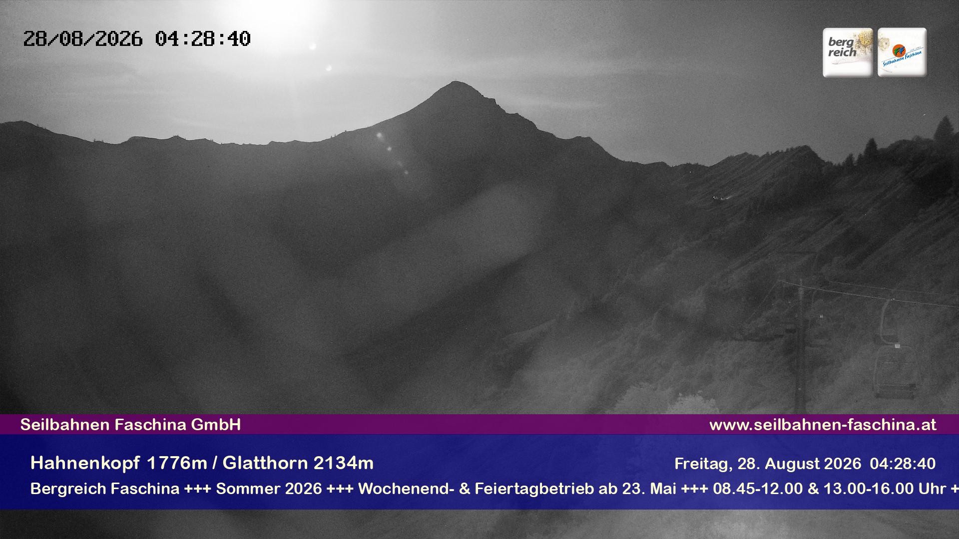Archiv Foto Webcam Blick auf das Glatthorn, Faschina