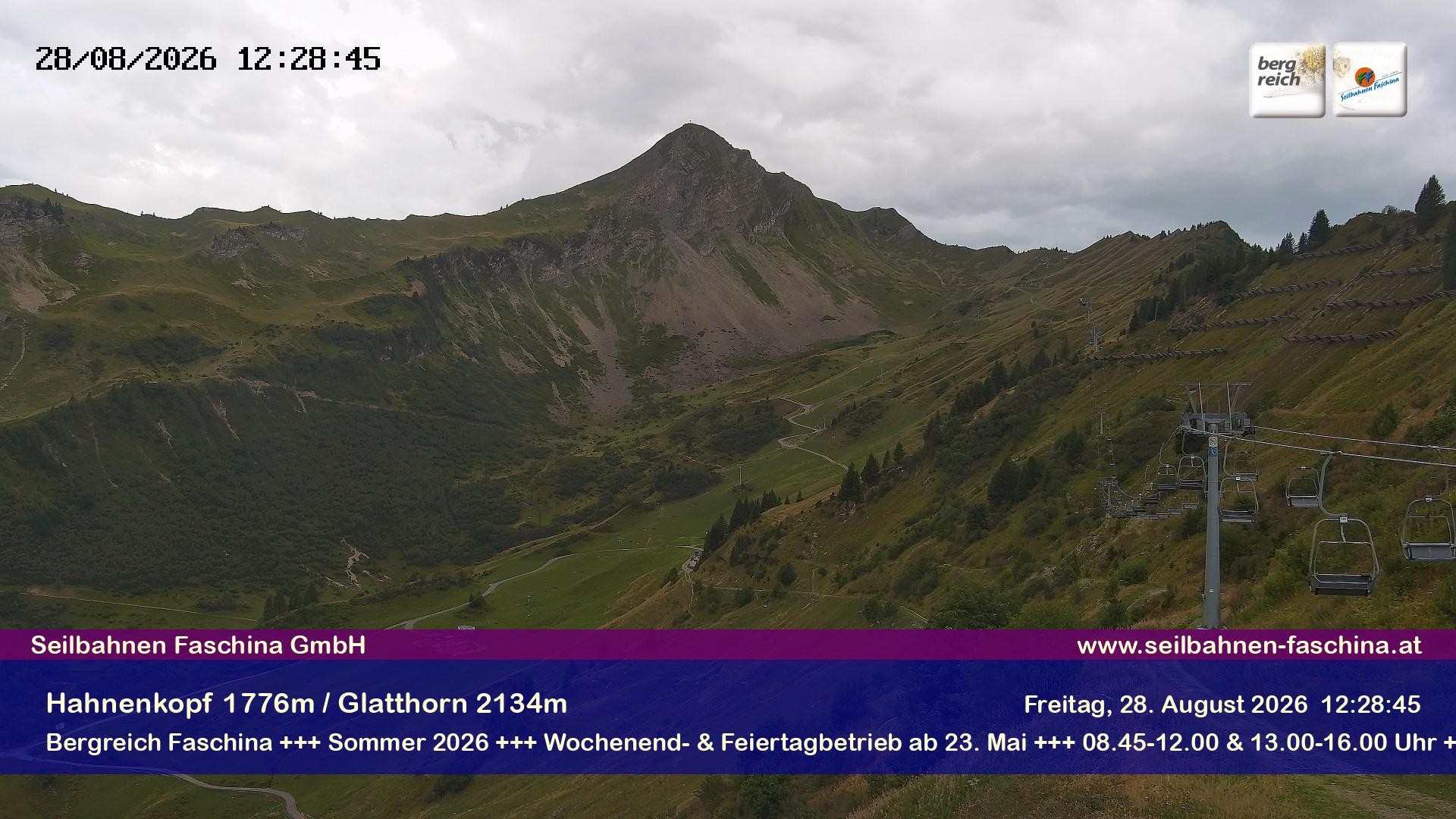 Archiv Foto Webcam Blick auf das Glatthorn, Faschina