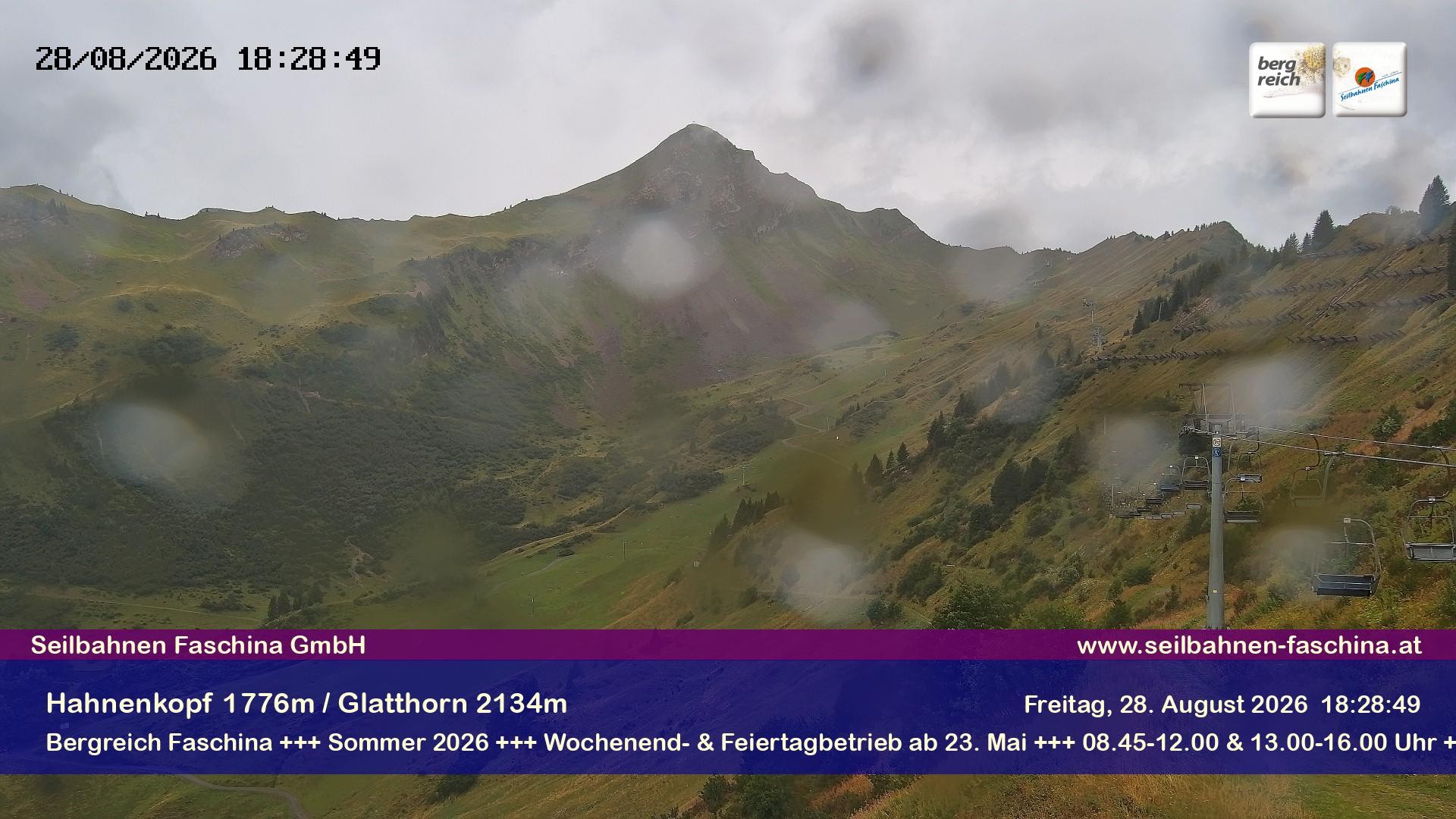 Archiv Foto Webcam Blick auf das Glatthorn, Faschina