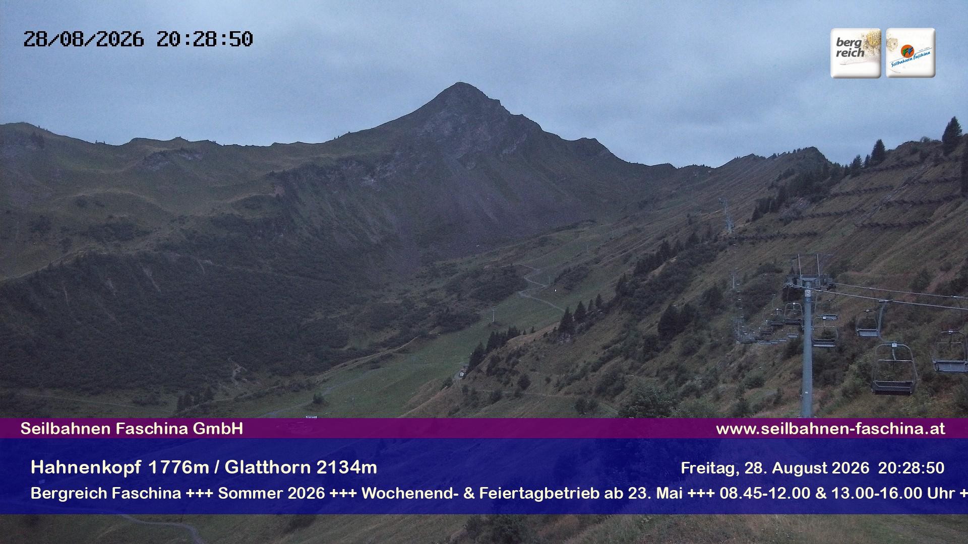 Archiv Foto Webcam Blick auf das Glatthorn, Faschina