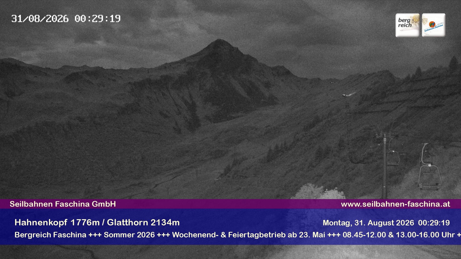Archiv Foto Webcam Blick auf das Glatthorn, Faschina