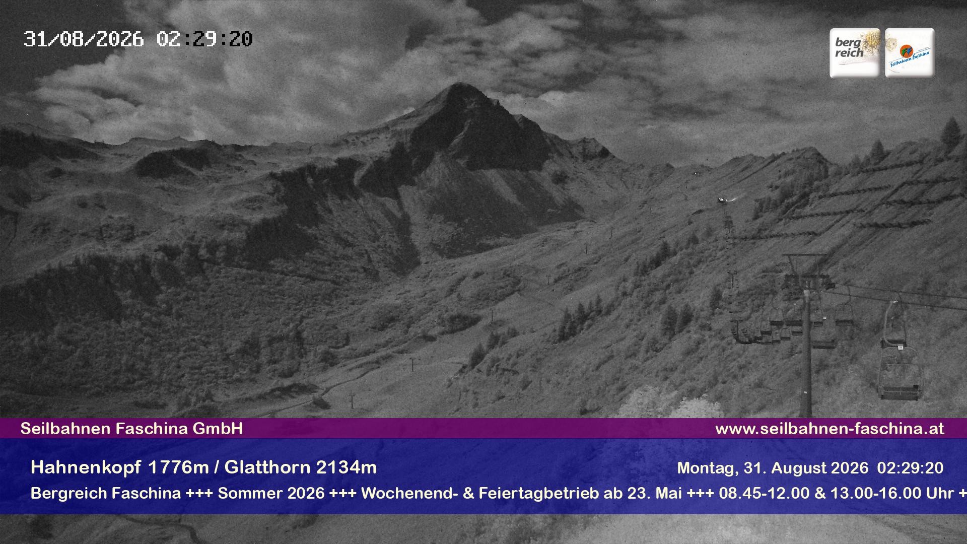 Archiv Foto Webcam Blick auf das Glatthorn, Faschina