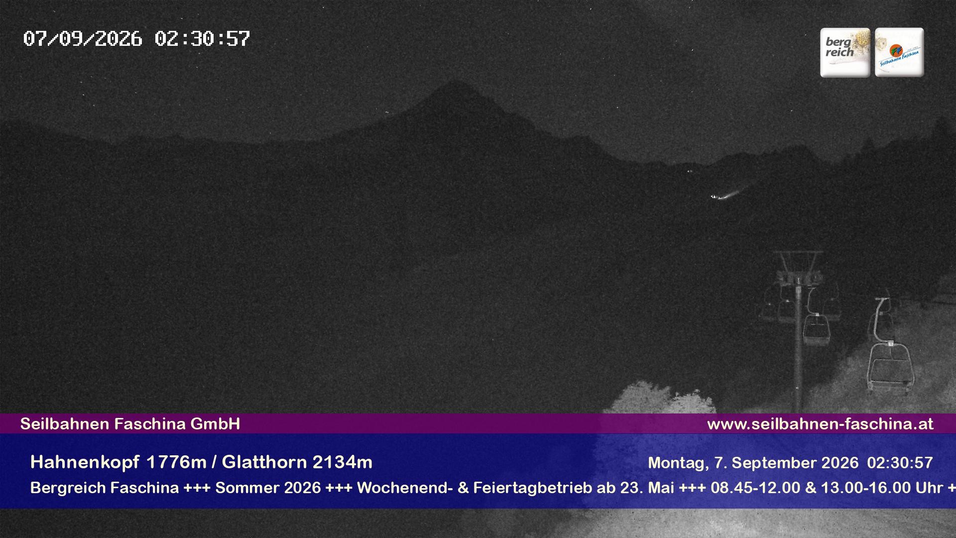 Archiv Foto Webcam Blick auf das Glatthorn, Faschina