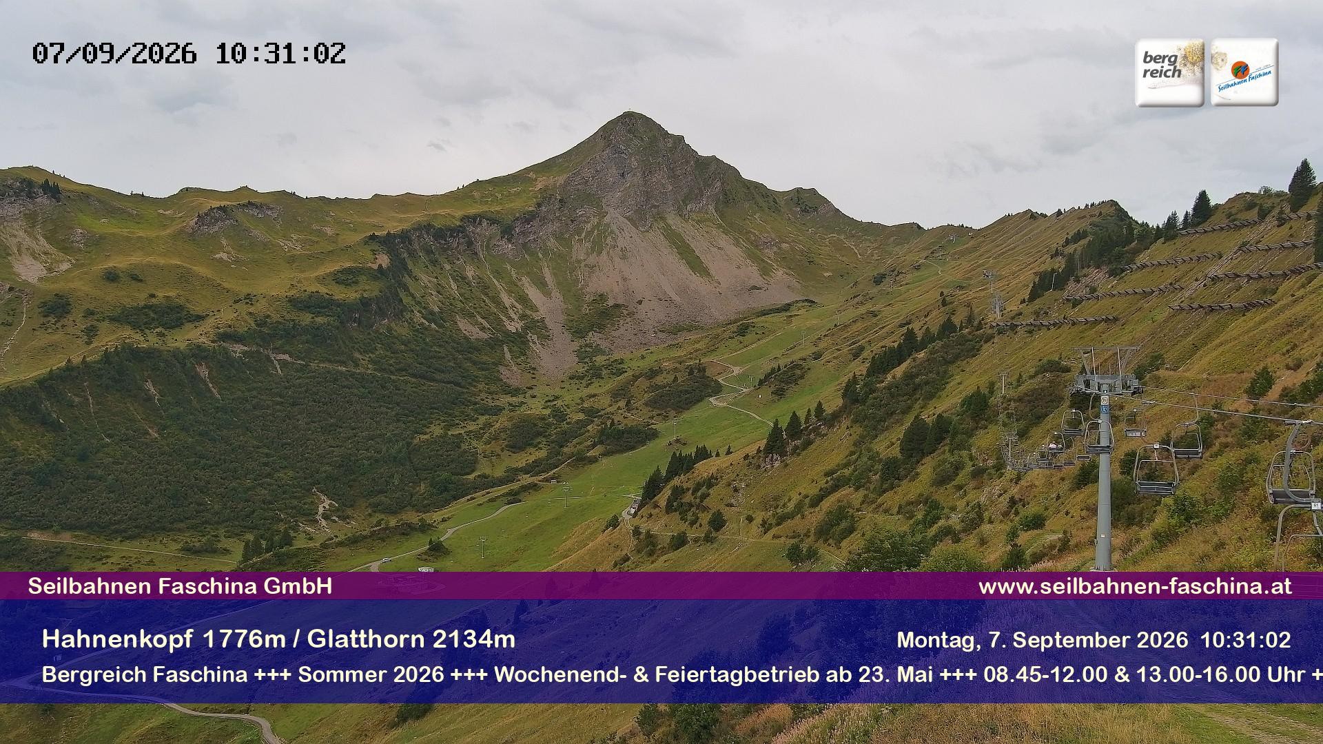 Archiv Foto Webcam Blick auf das Glatthorn, Faschina