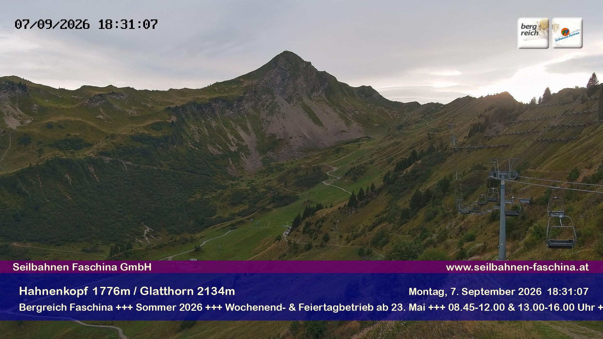Archiv Foto Webcam Blick auf das Glatthorn, Faschina