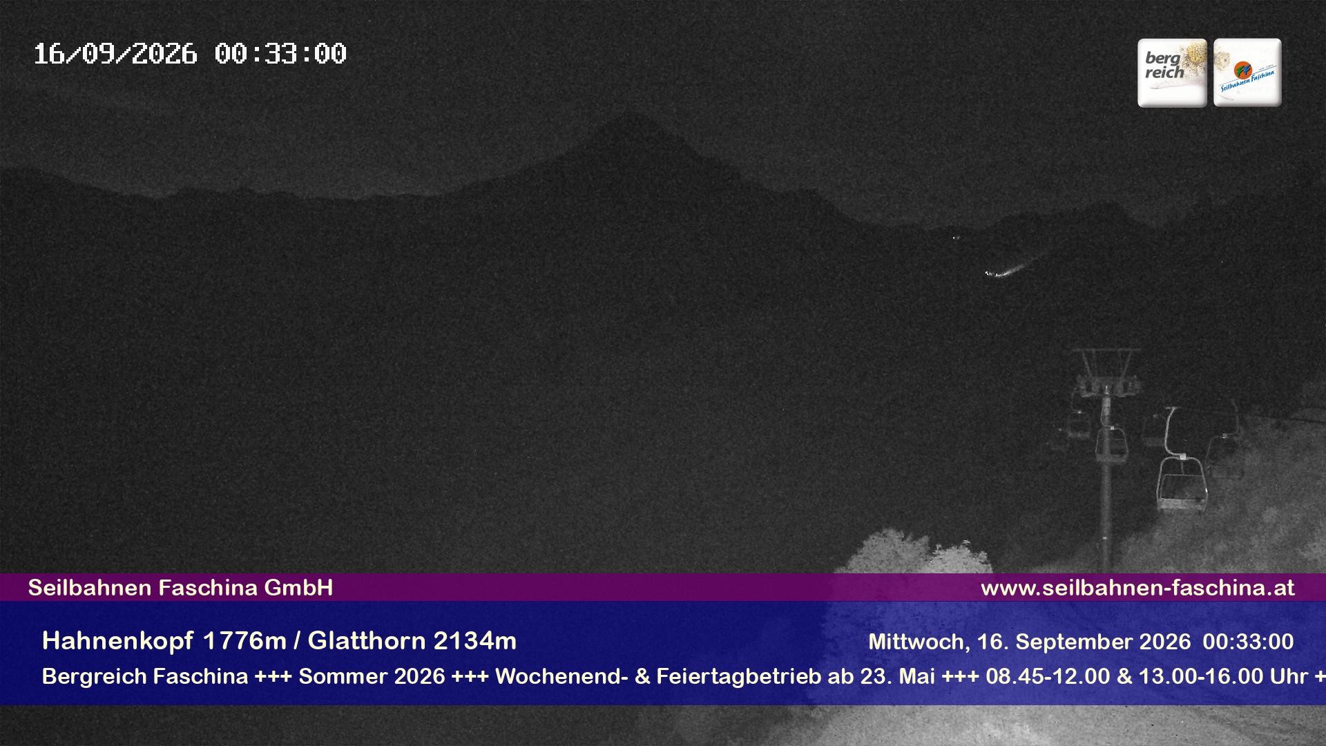 Archiv Foto Webcam Blick auf das Glatthorn, Faschina