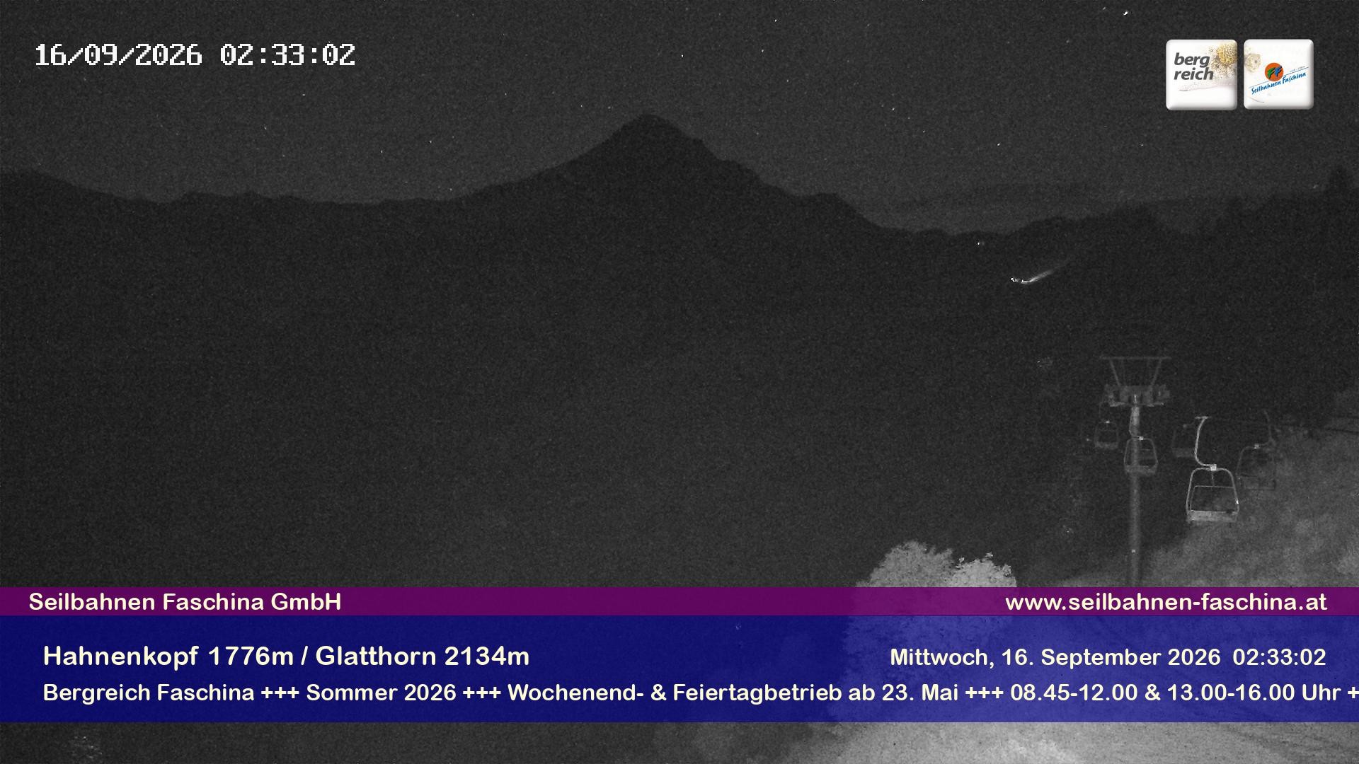 Archiv Foto Webcam Blick auf das Glatthorn, Faschina