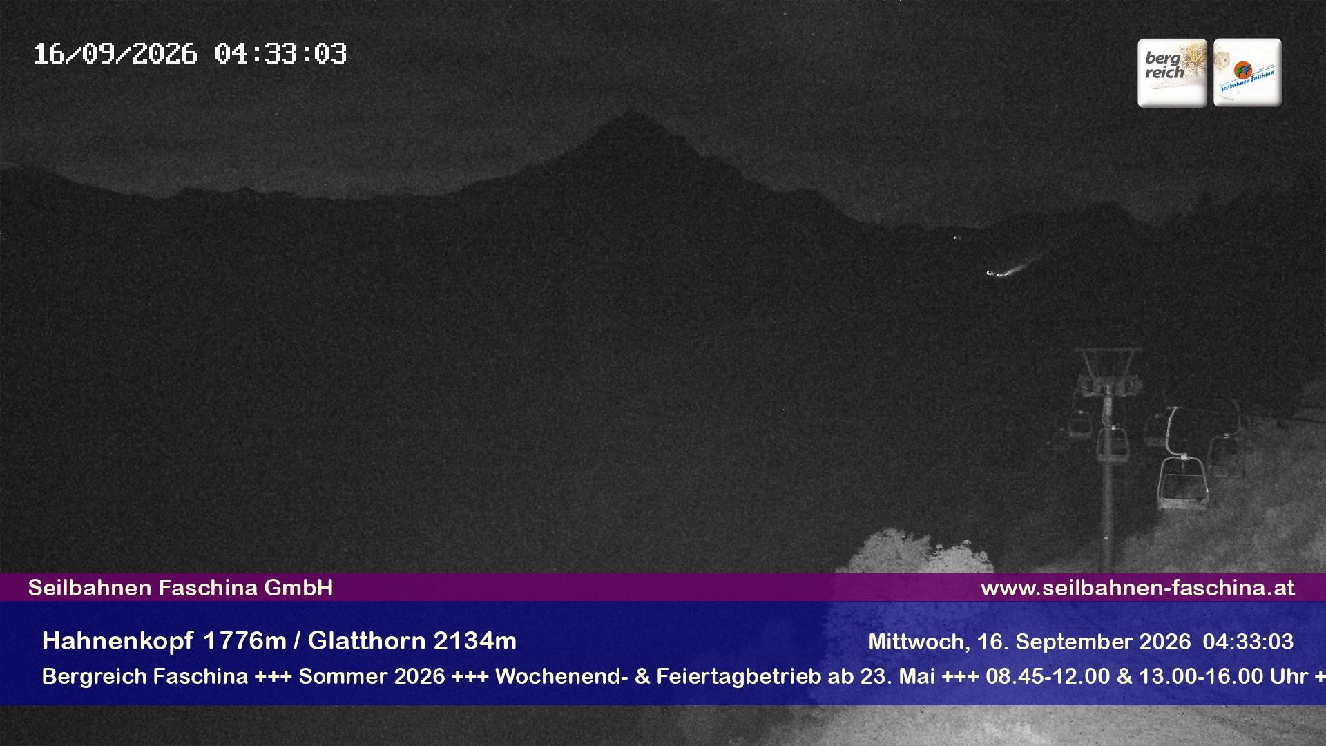 Archiv Foto Webcam Blick auf das Glatthorn, Faschina