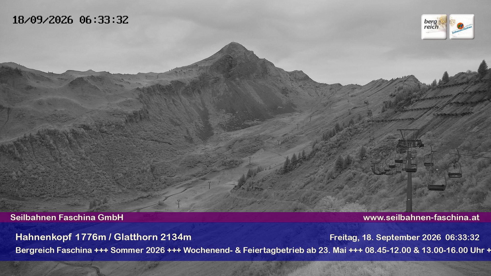 Archiv Foto Webcam Blick auf das Glatthorn, Faschina