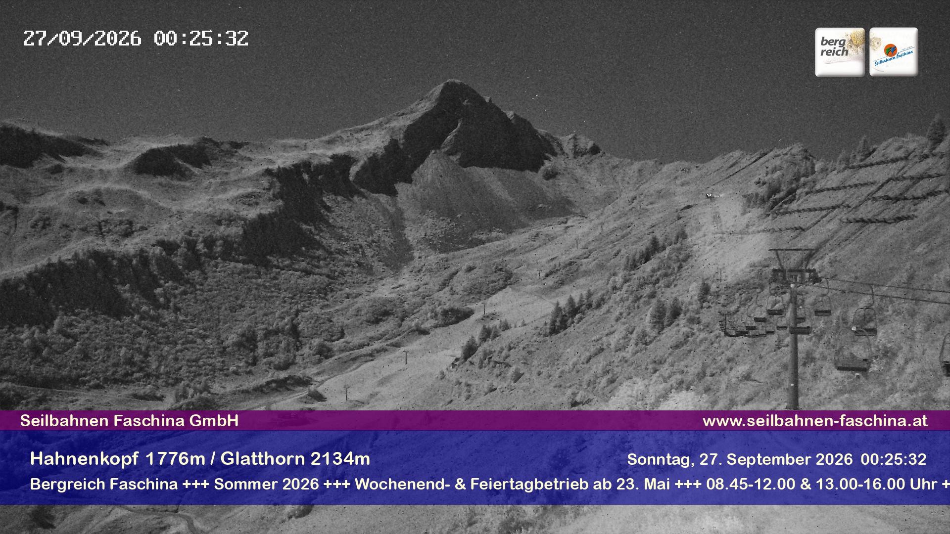 Archiv Foto Webcam Blick auf das Glatthorn, Faschina