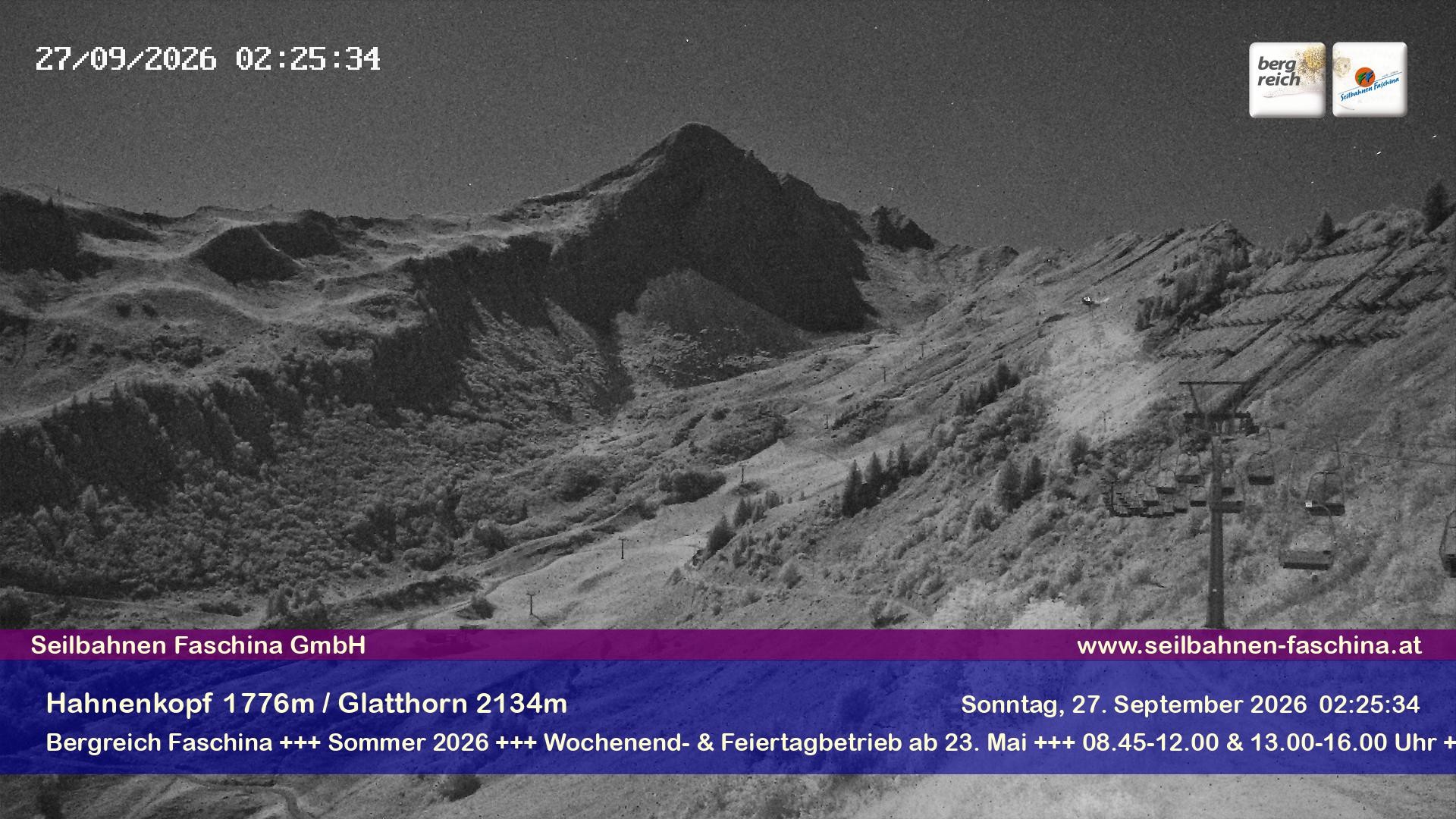 Archiv Foto Webcam Blick auf das Glatthorn, Faschina