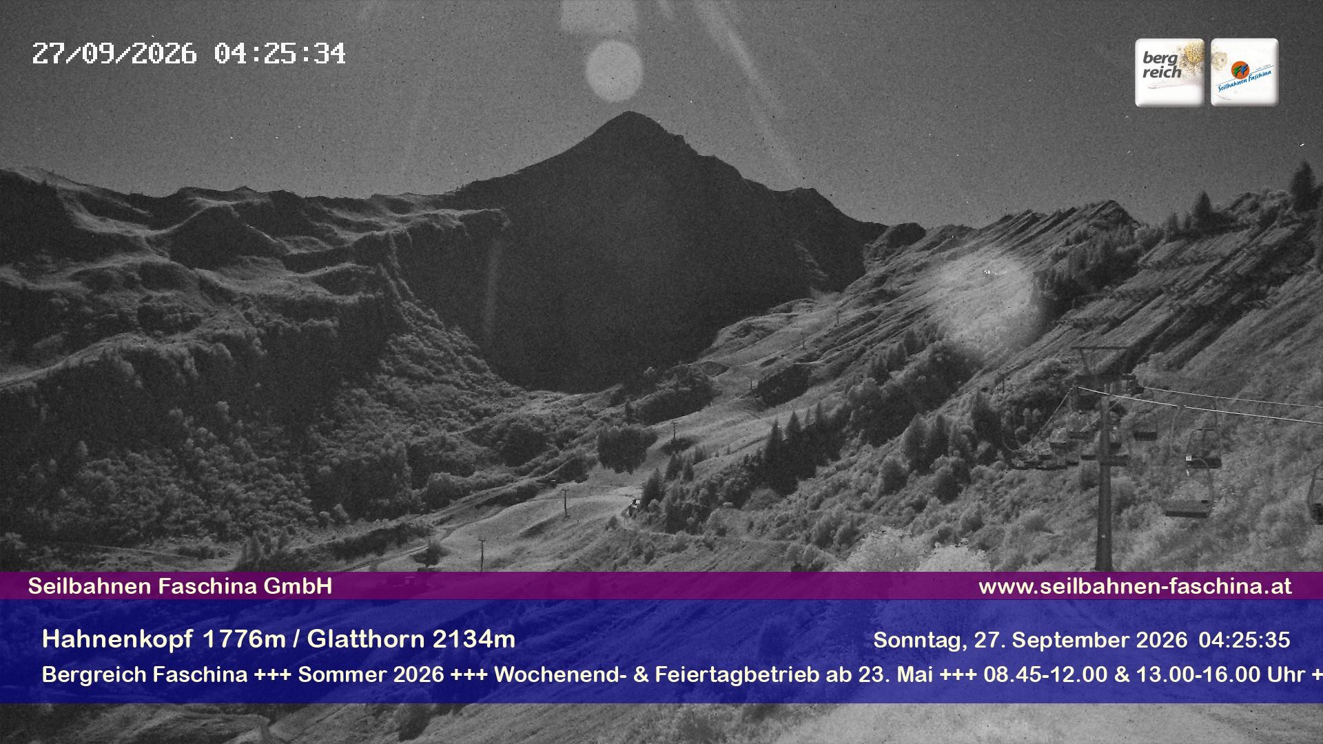 Archiv Foto Webcam Blick auf das Glatthorn, Faschina