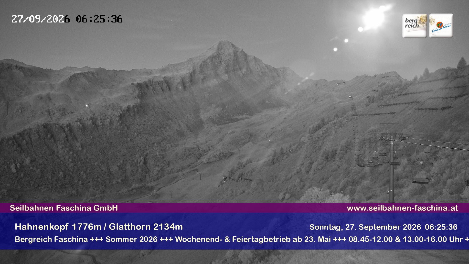 Archiv Foto Webcam Blick auf das Glatthorn, Faschina
