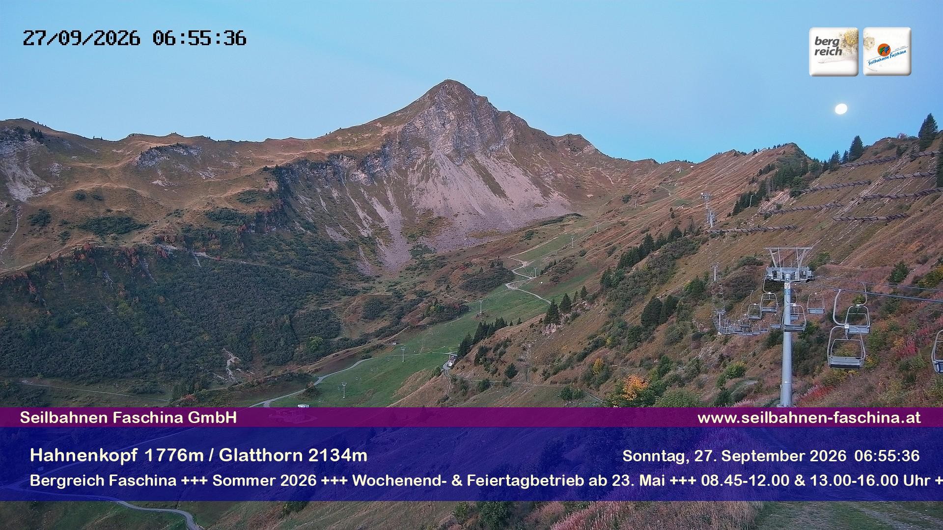 Archiv Foto Webcam Blick auf das Glatthorn, Faschina