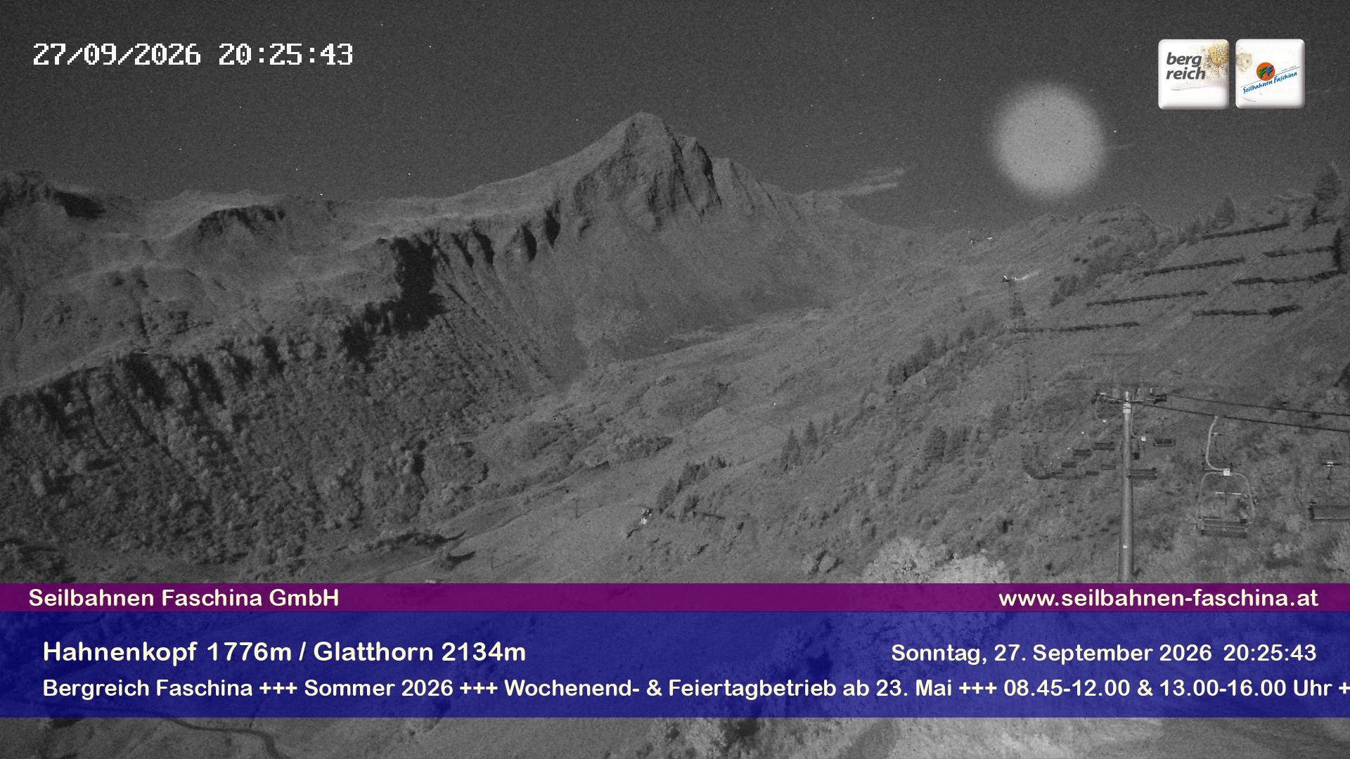 Archiv Foto Webcam Blick auf das Glatthorn, Faschina